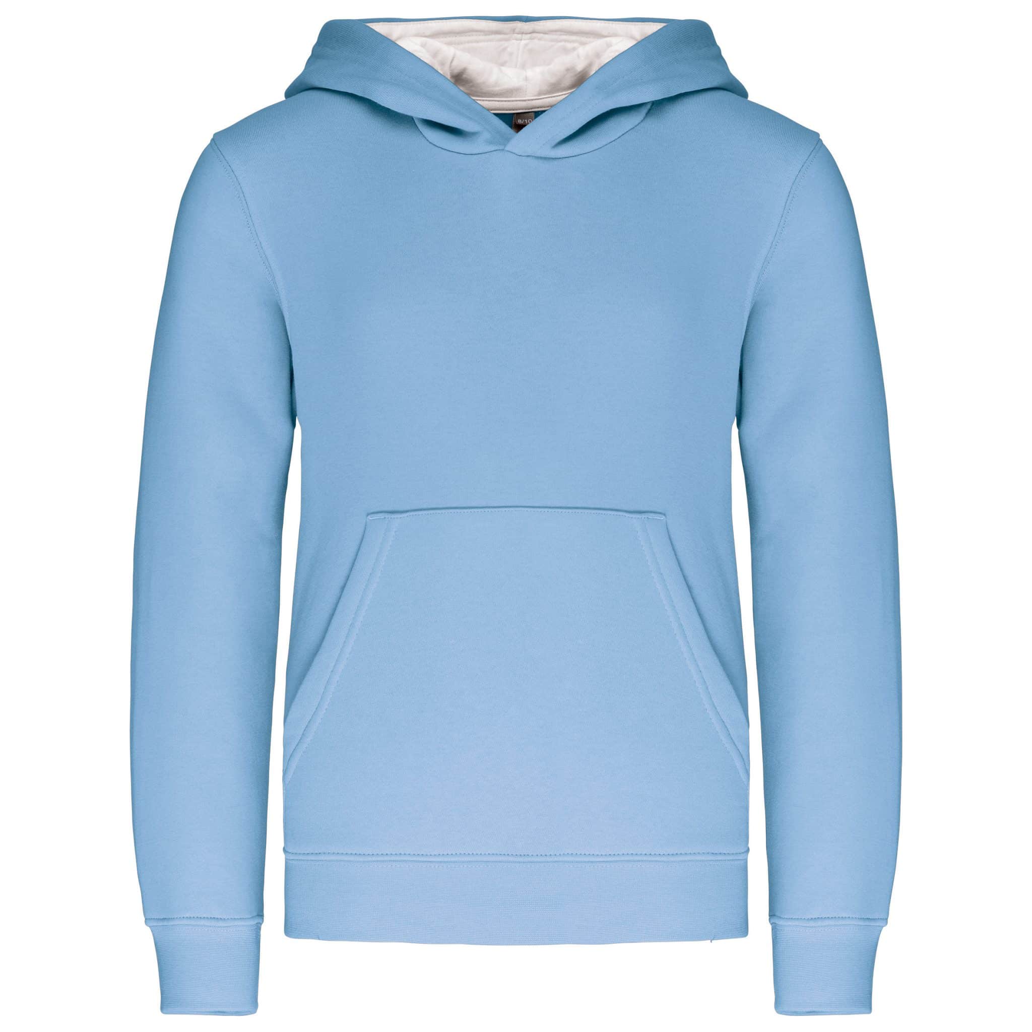Miniature 21 pour Sweat-shirt capuche contrastée enfant