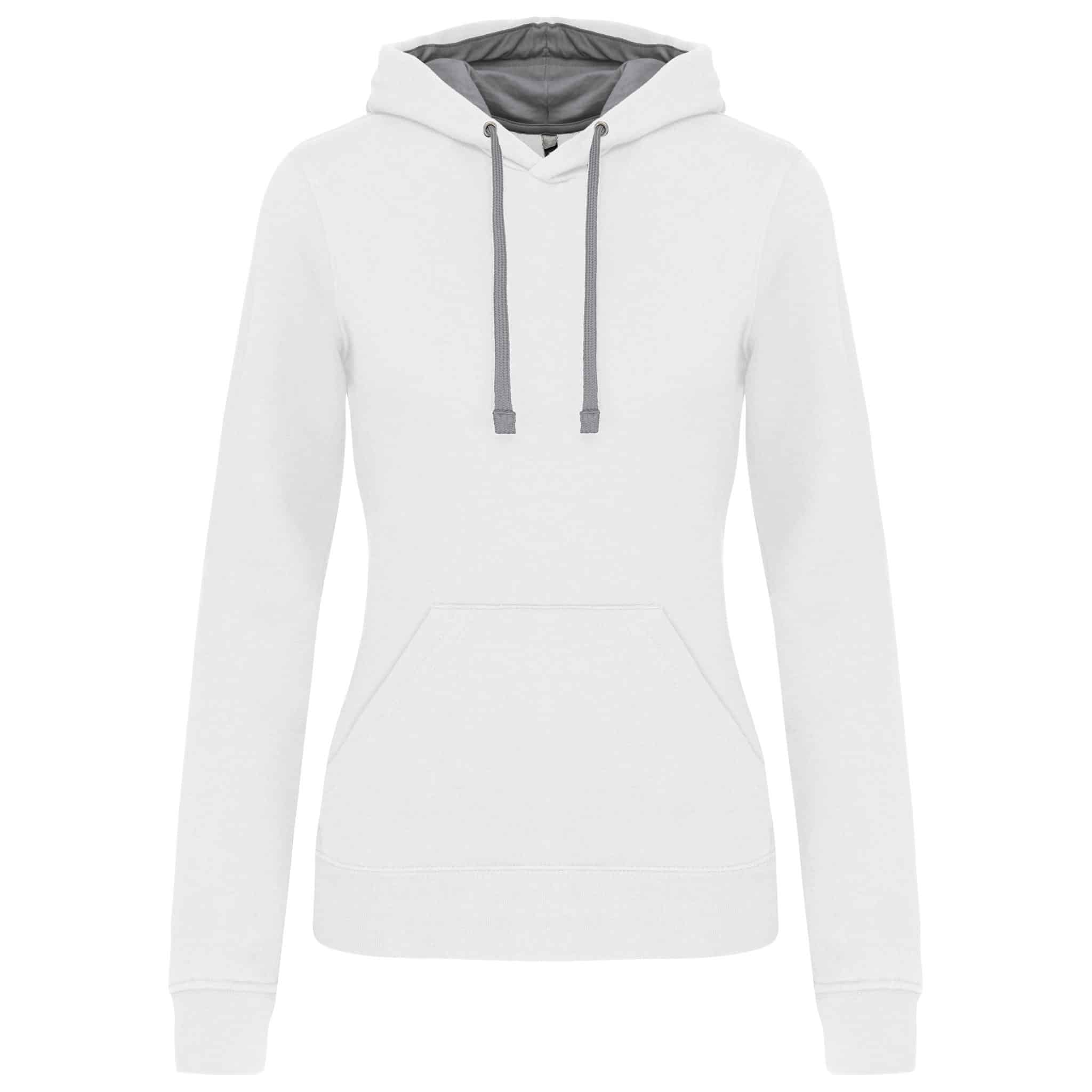 Miniature 25 pour Sweat-shirt capuche contrastée femme