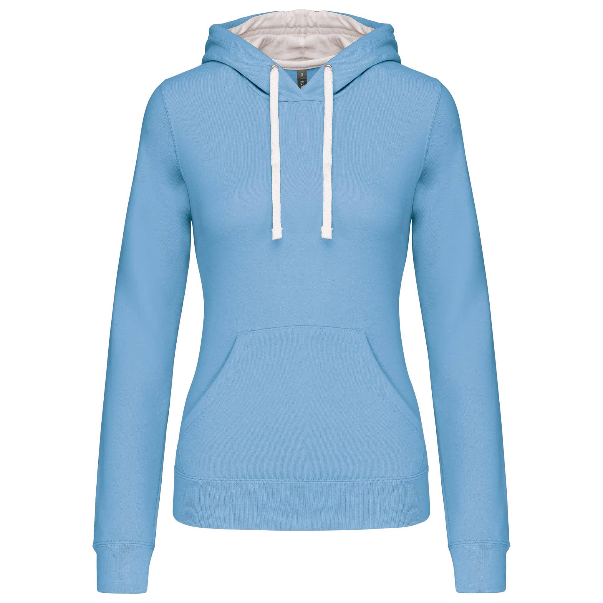Miniature 23 pour Sweat-shirt capuche contrastée femme