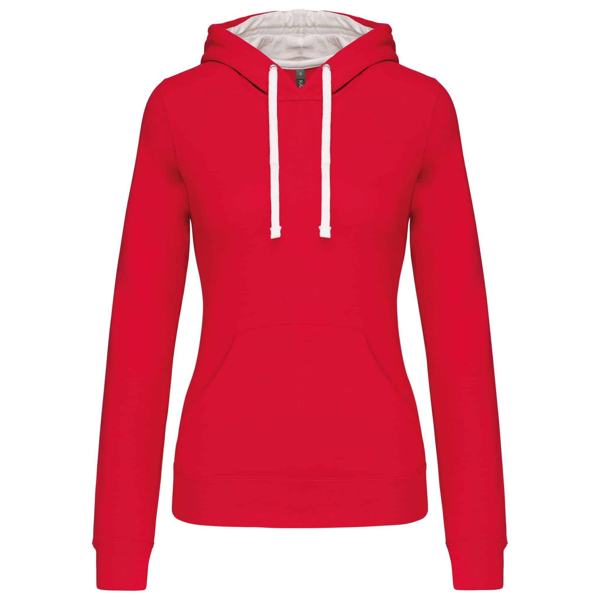 Miniature 22 pour Sweat-shirt capuche contrastée femme