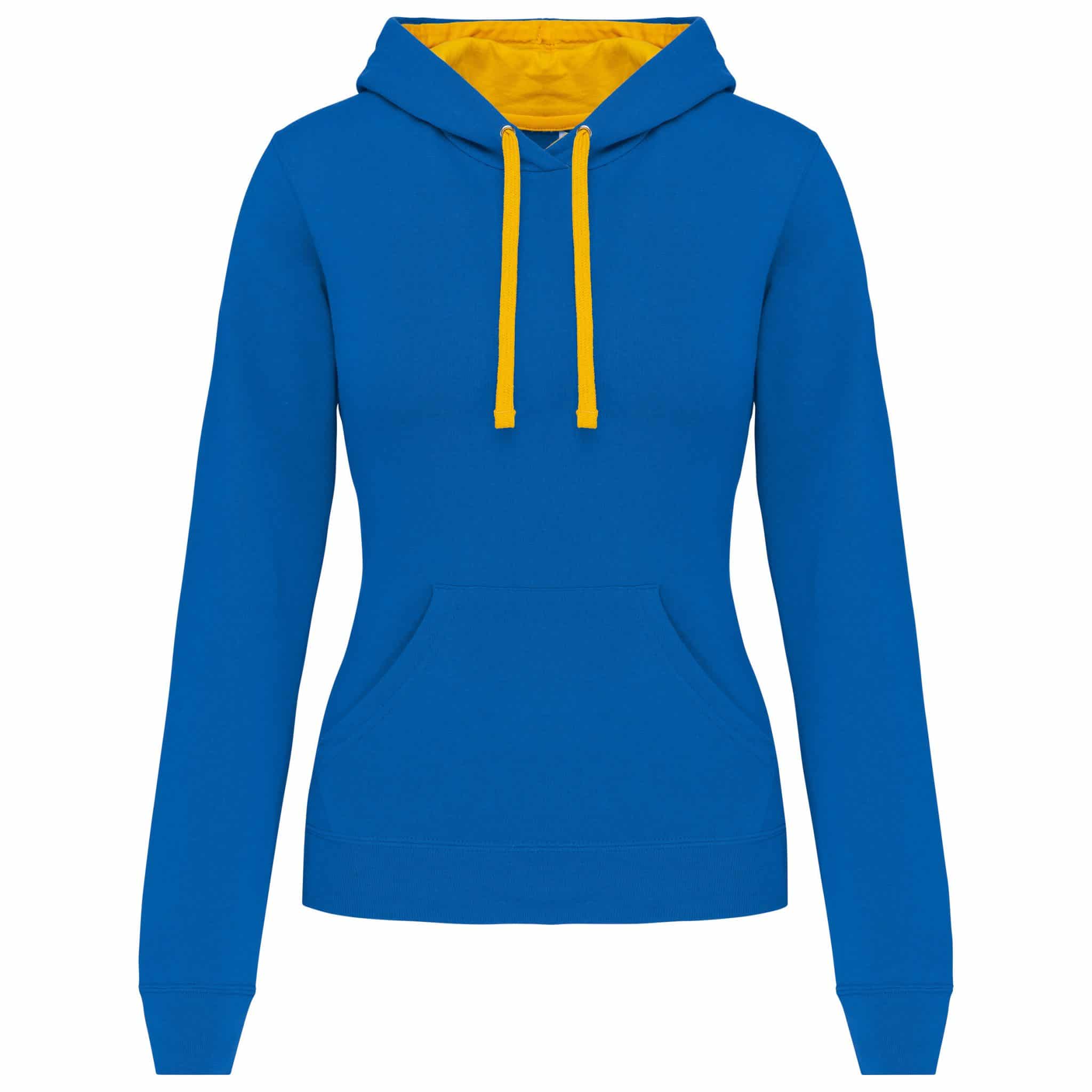 Miniature 16 pour Sweat-shirt capuche contrastée femme