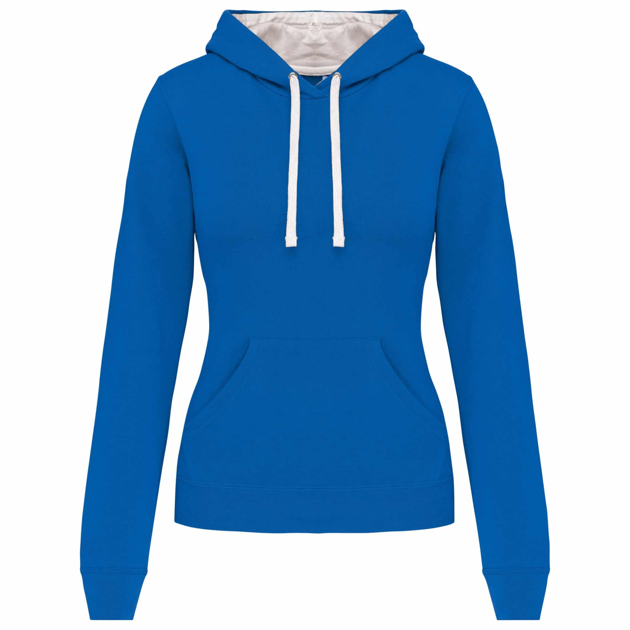 Miniature 15 pour Sweat-shirt capuche contrastée femme