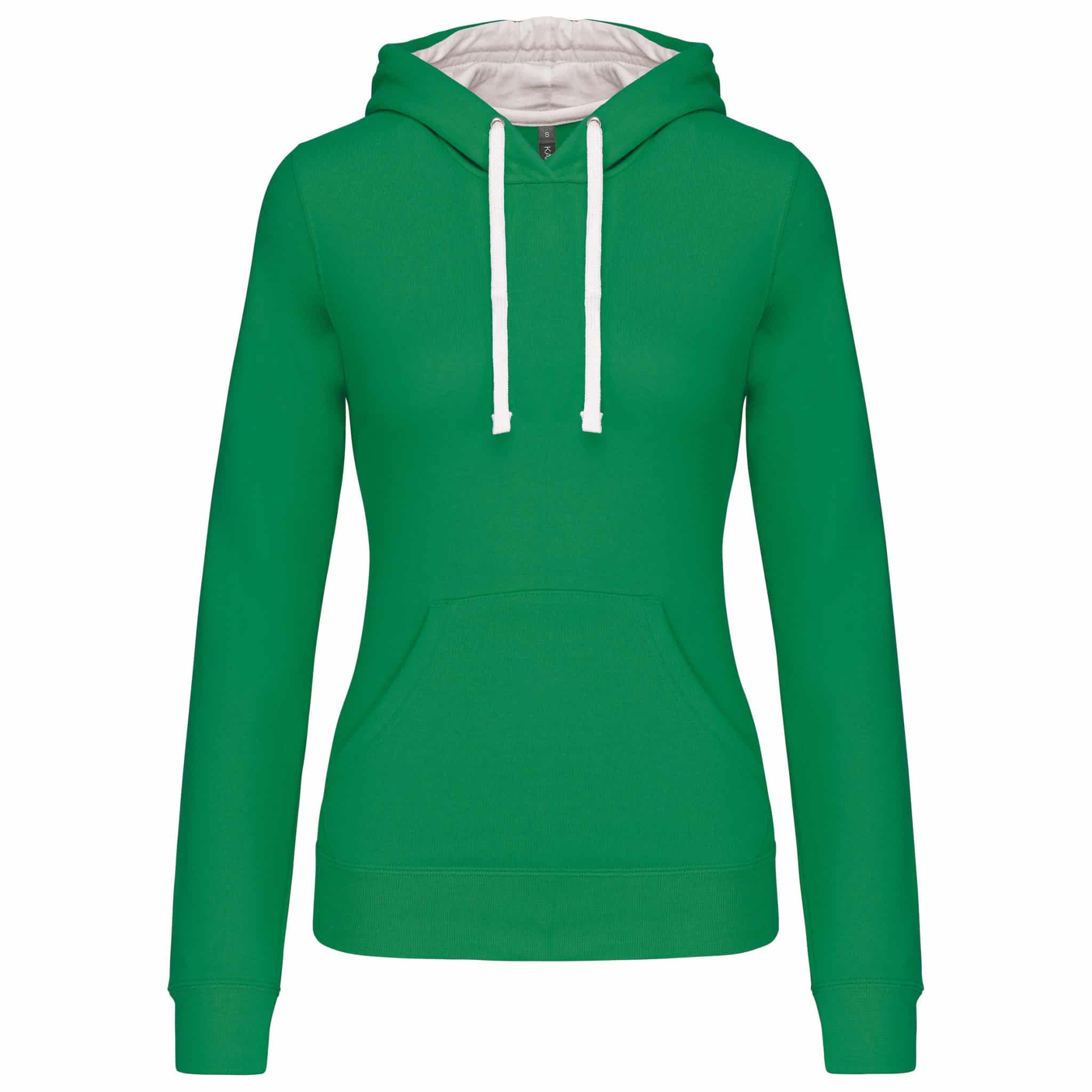 Miniature 14 pour Sweat-shirt capuche contrastée femme