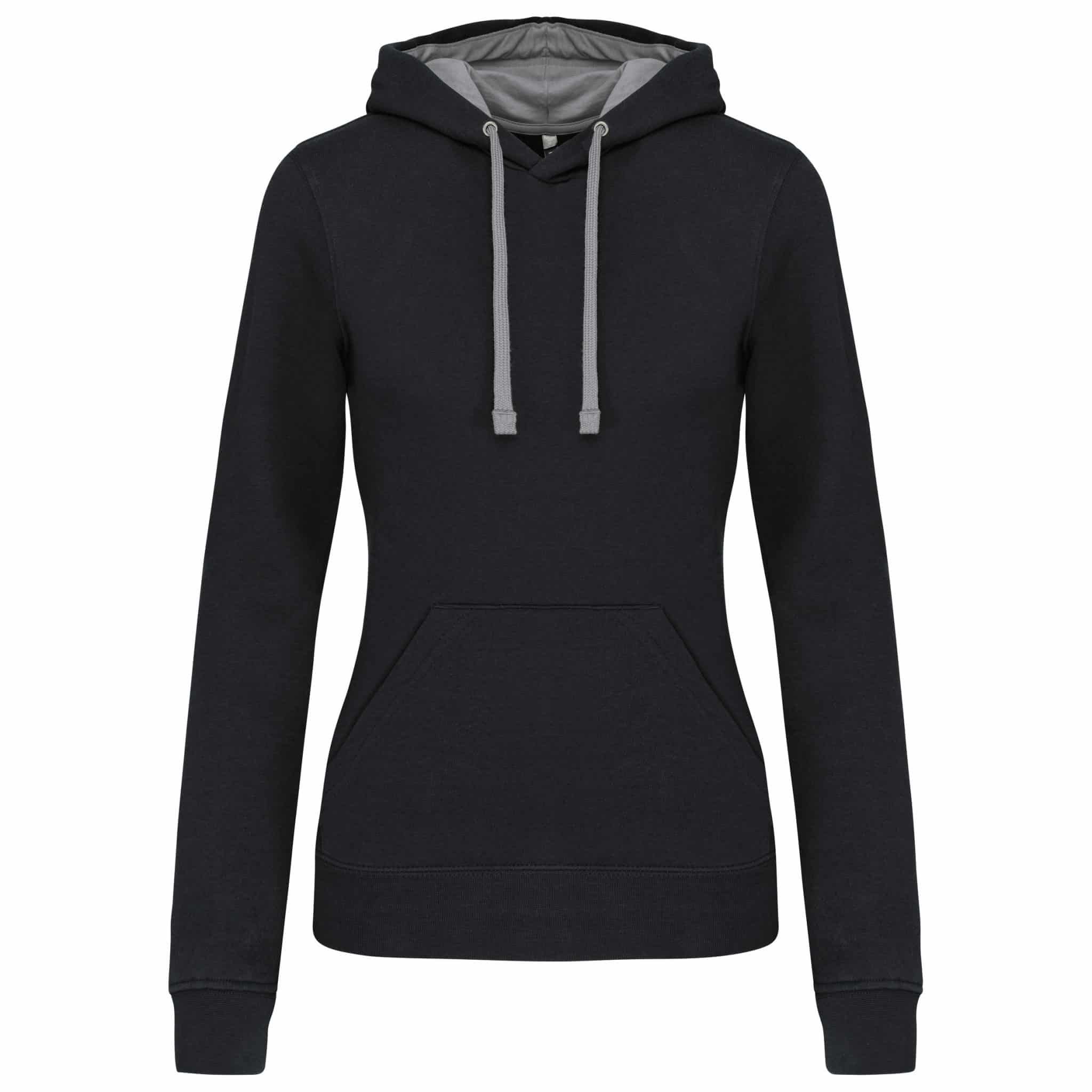 Miniature 9 pour Sweat-shirt capuche contrastée femme