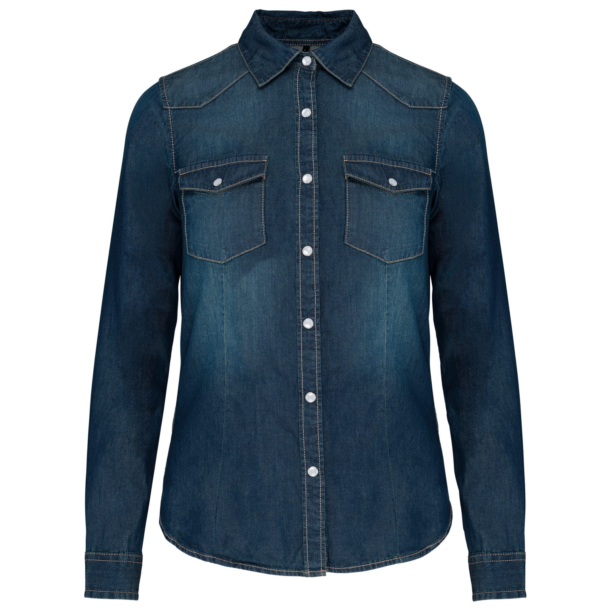 Miniature 9 pour Chemise denim manches longues femme