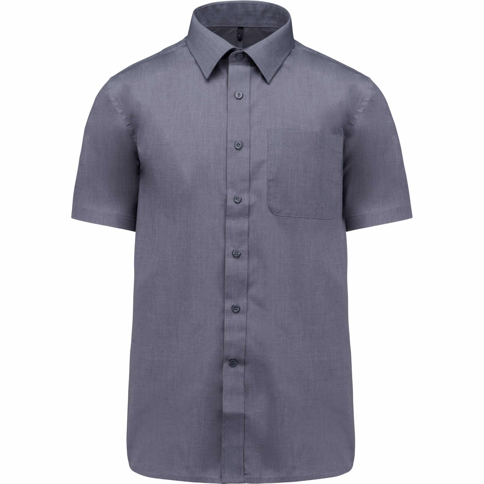 Miniature 34 pour Chemise popeline polycoton manches courtes entretien facile homme