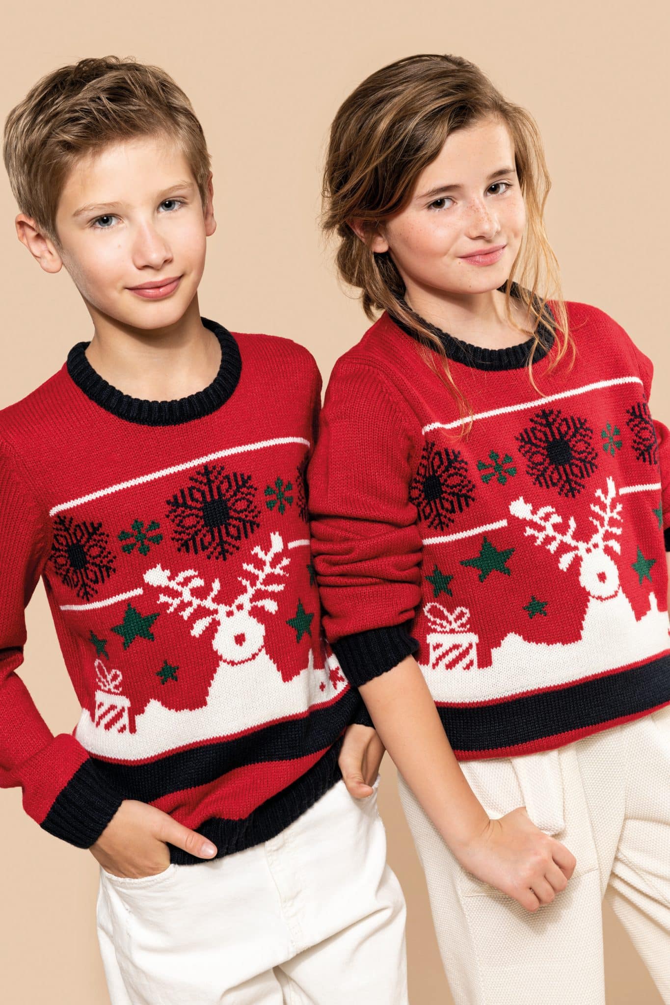 Miniature 1 pour Pullover col rond de Noël enfant