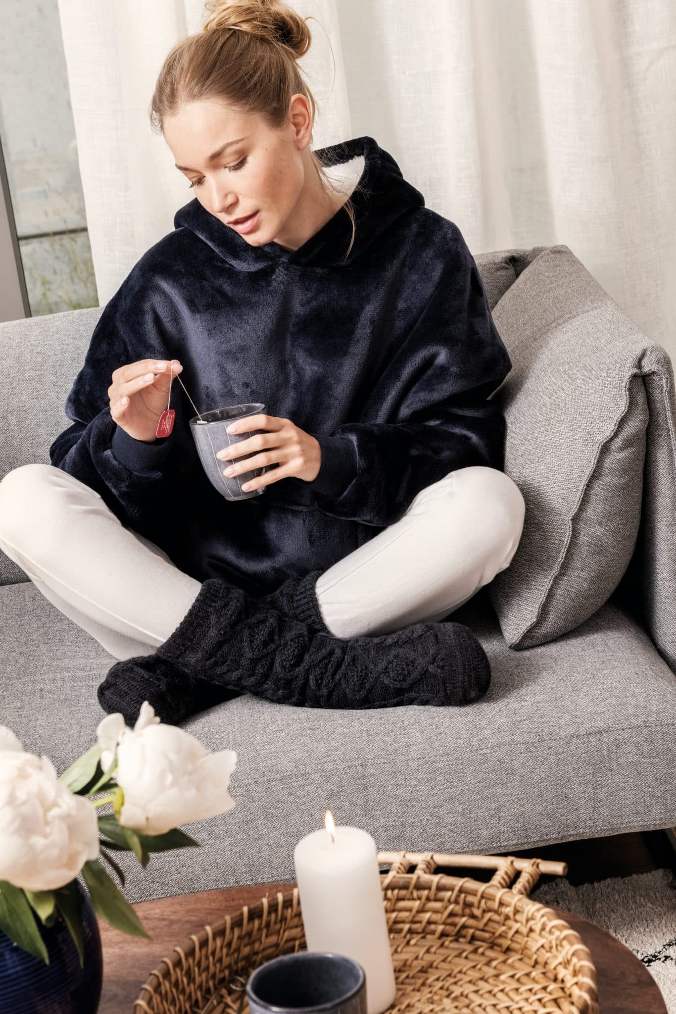 Miniature 12 pour Plaid poncho unisexe