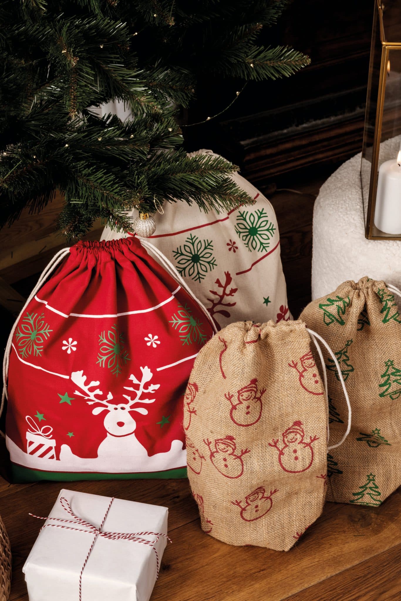 Miniature 1 pour Sac avec cordon motifs de Noël