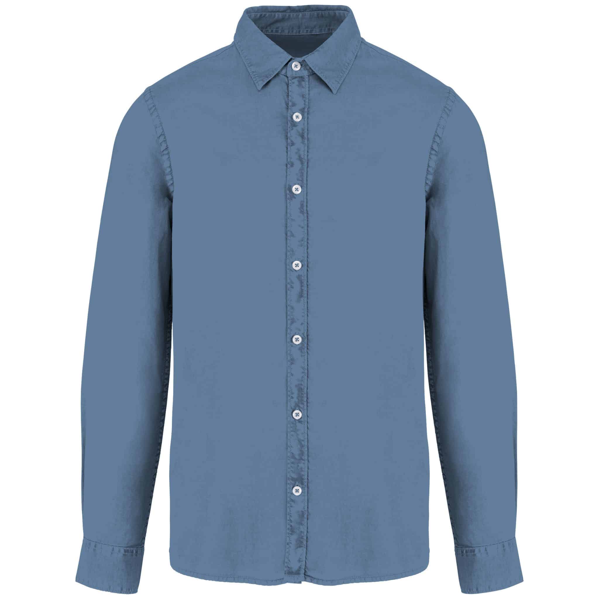 Miniature 8 pour Chemise écoresponsable délavée homme