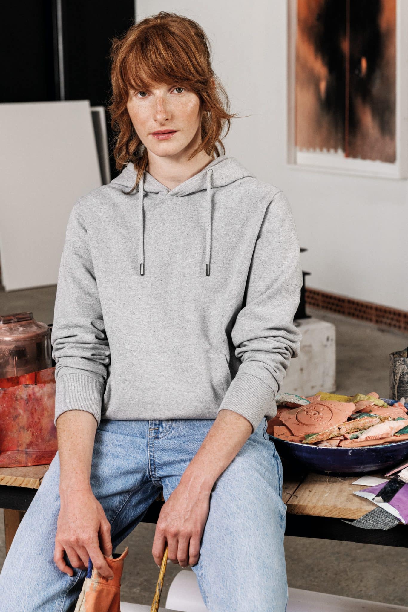 Miniature 5 pour Sweat-shirt écoresponsable à capuche recyclé unisexe