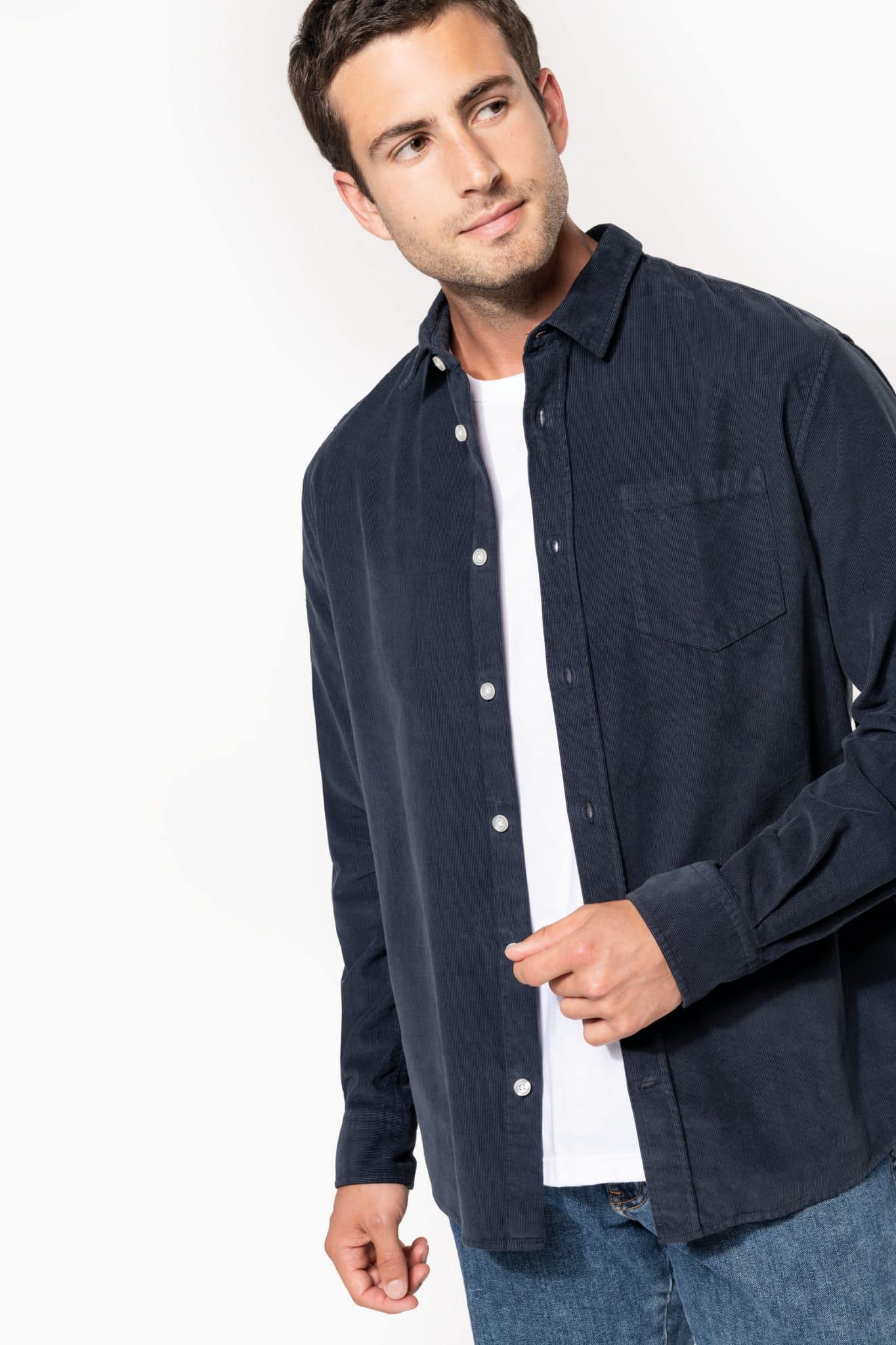 Miniature 1 pour Chemise manches longues en velours homme