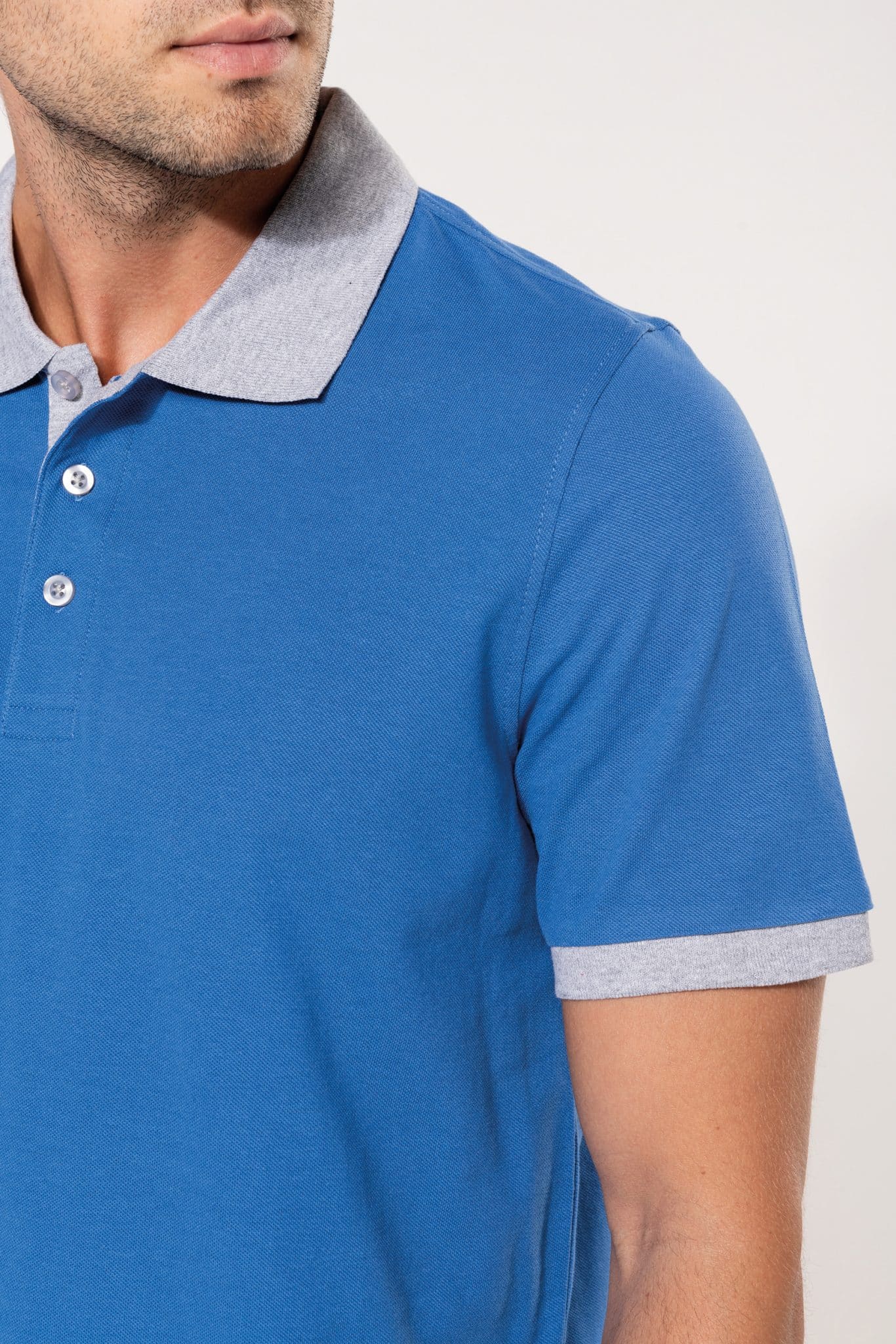 Miniature 7 pour Polo piqué bicolore homme
