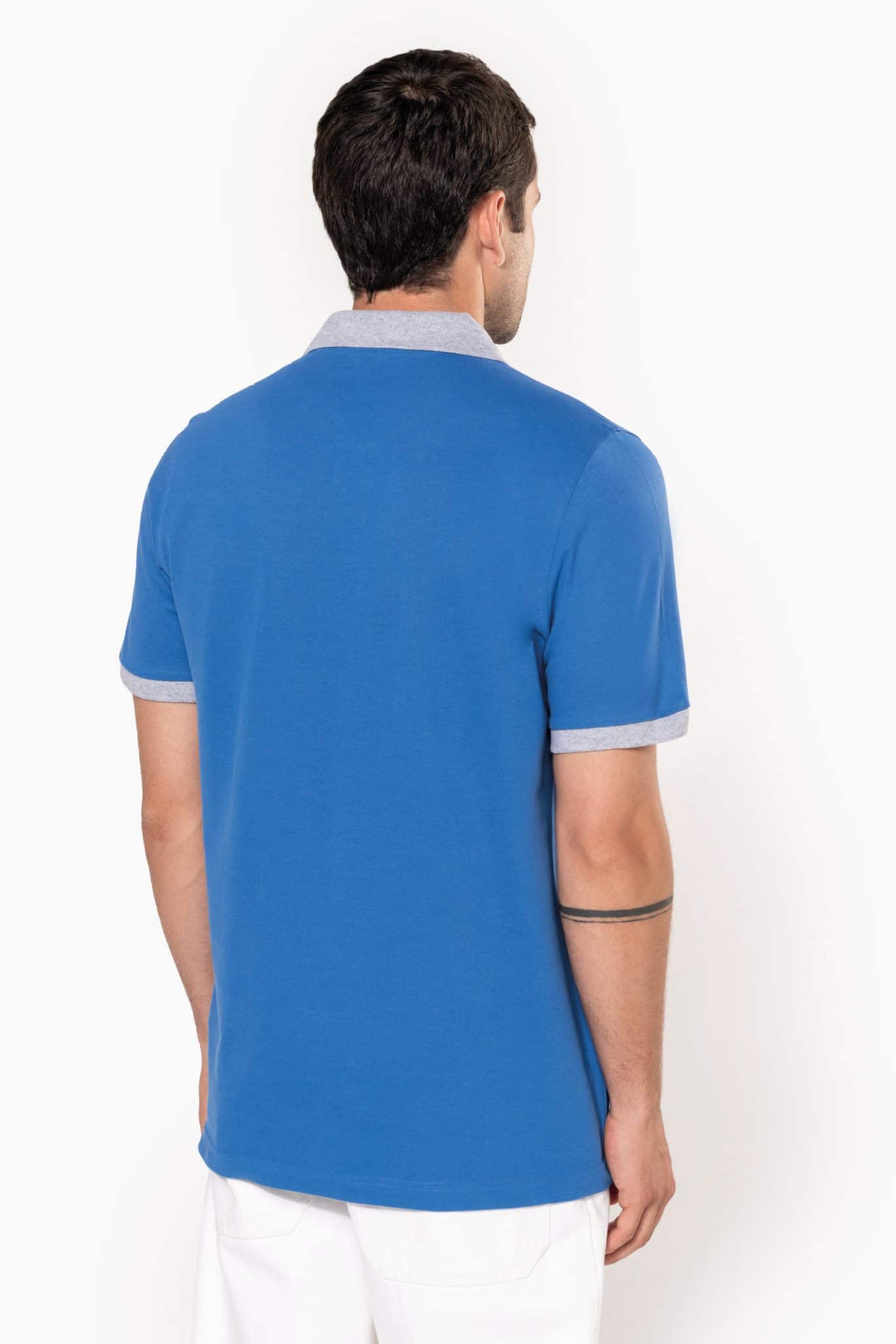 Miniature 2 pour Polo piqué bicolore homme