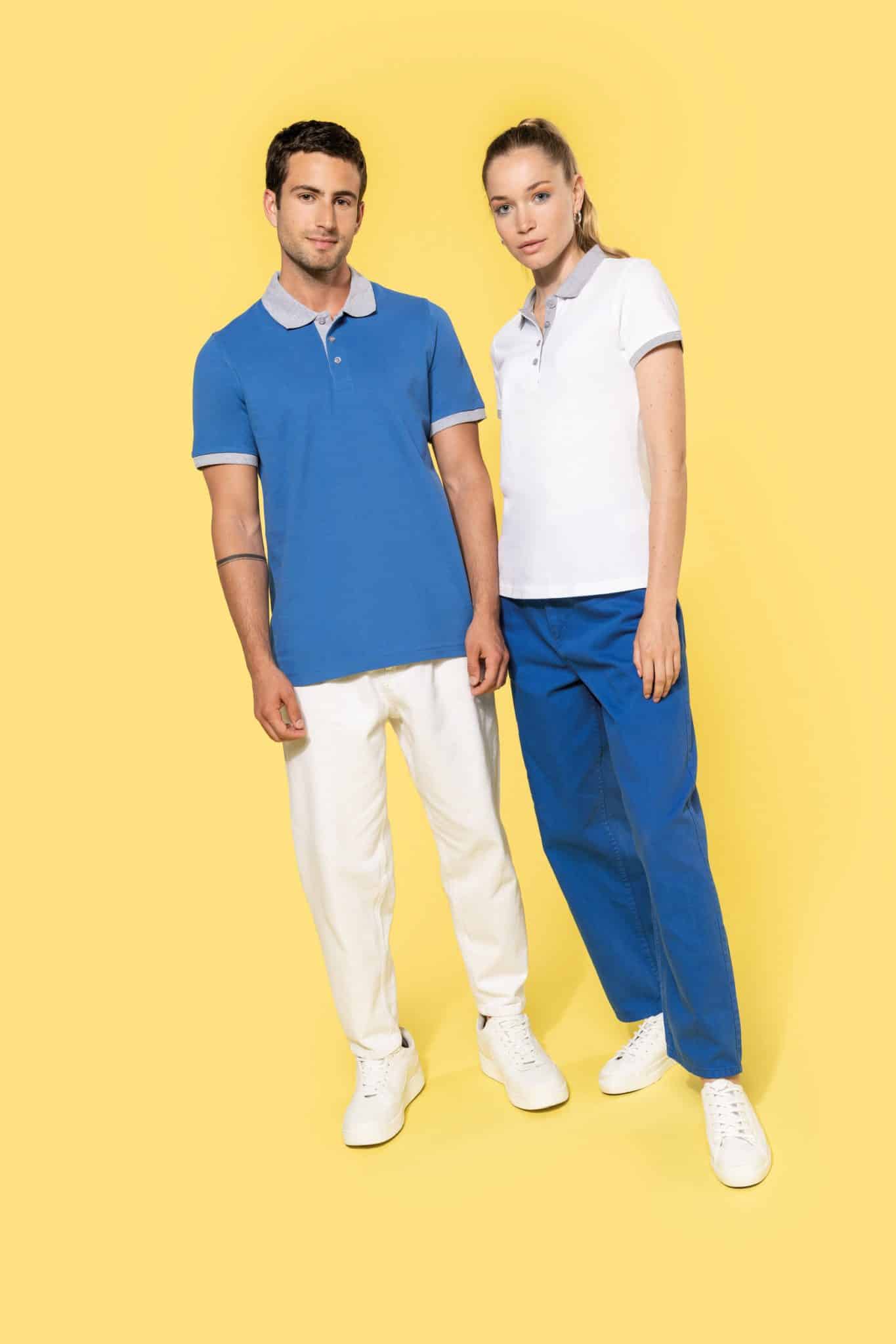 Miniature 9 pour Polo piqué bicolore homme