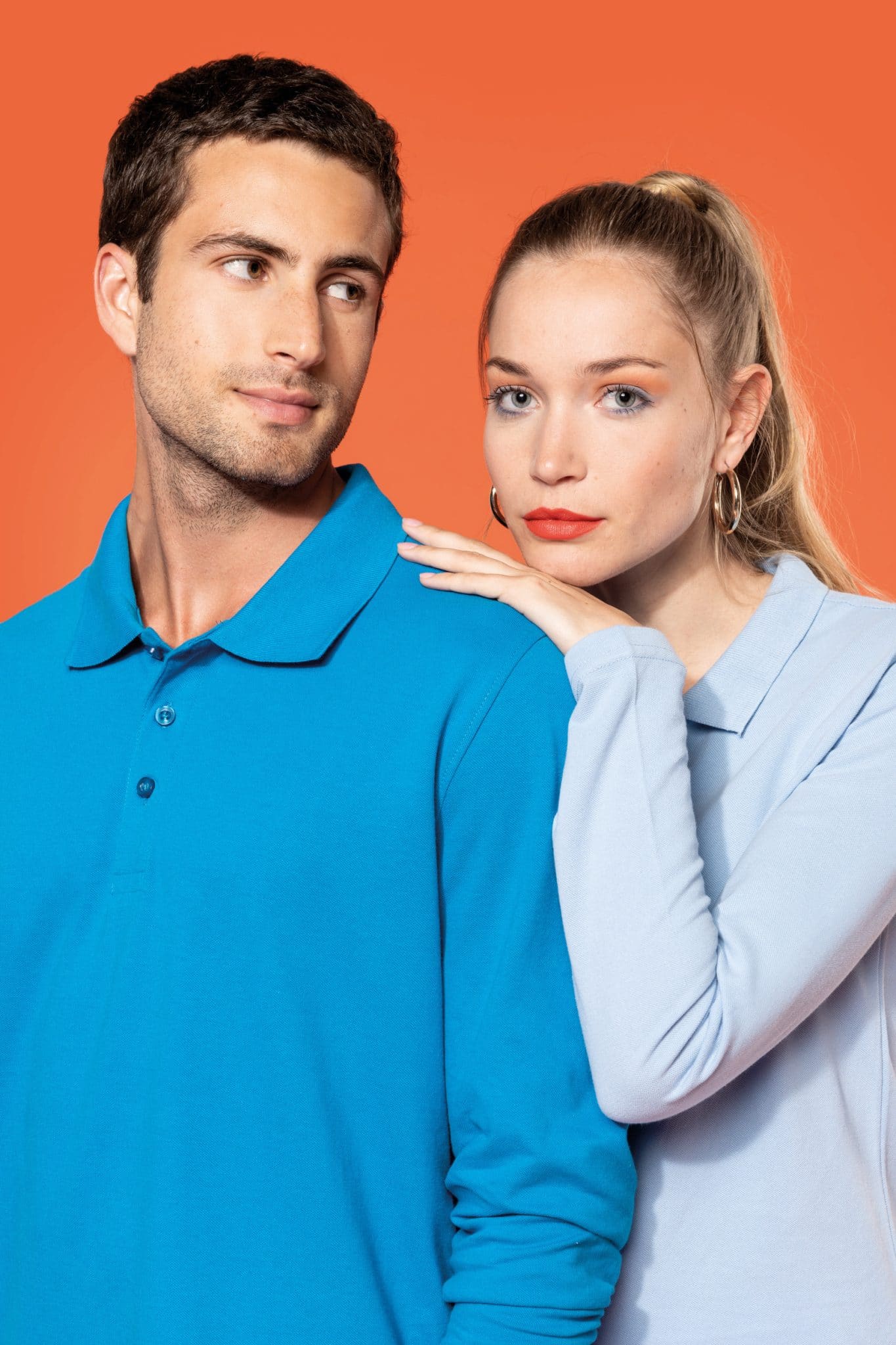 Miniature 8 pour Polo piqué manches longues homme
