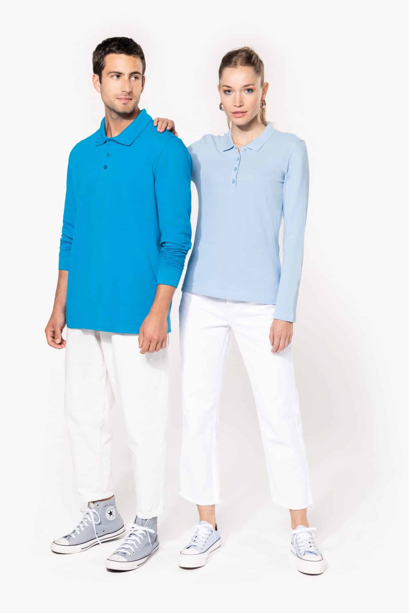 Miniature 5 pour Polo piqué manches longues homme