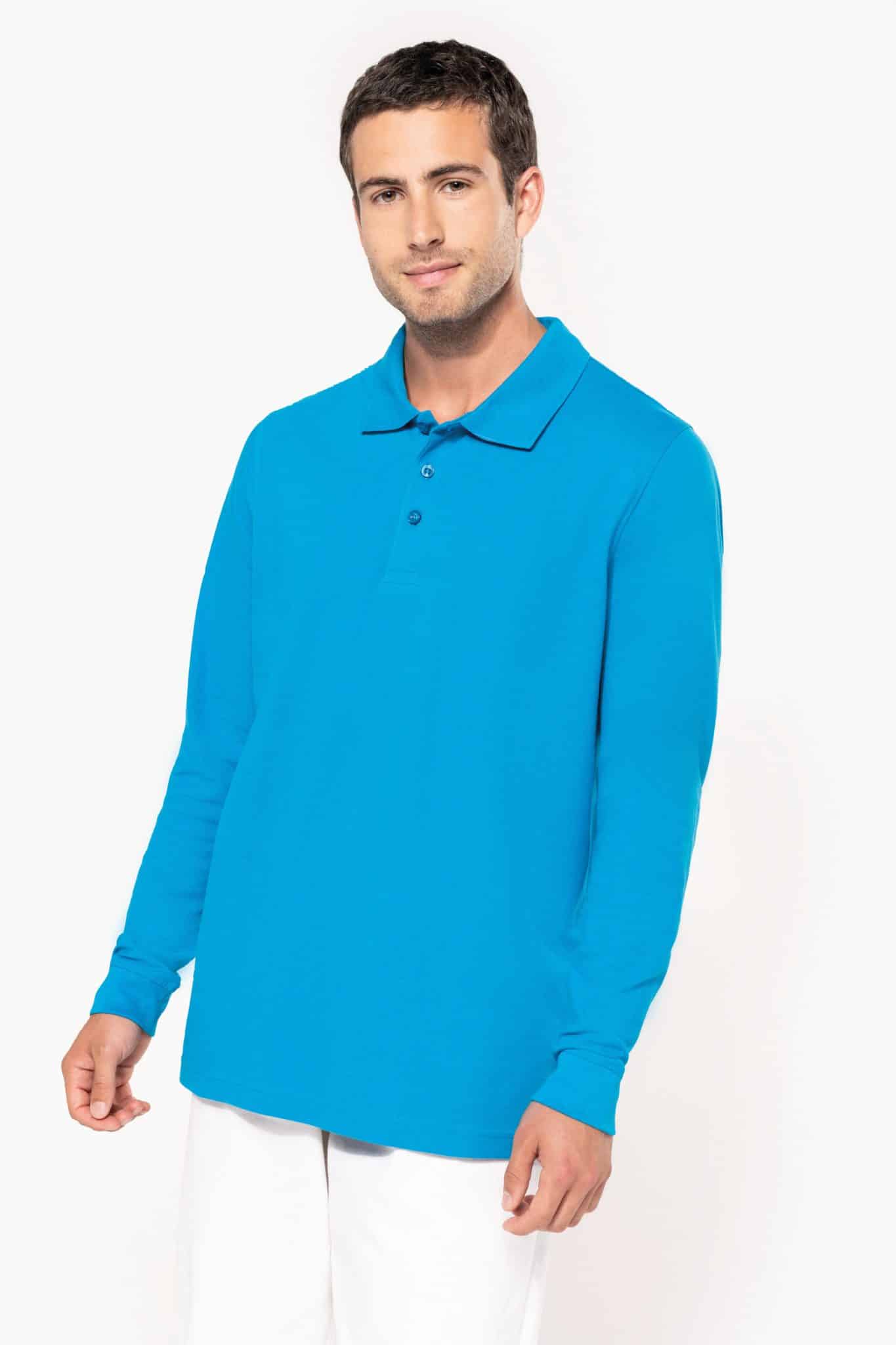 Miniature 1 pour Polo piqué manches longues homme