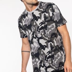 Visuel T-shirt camo manches courtes homme