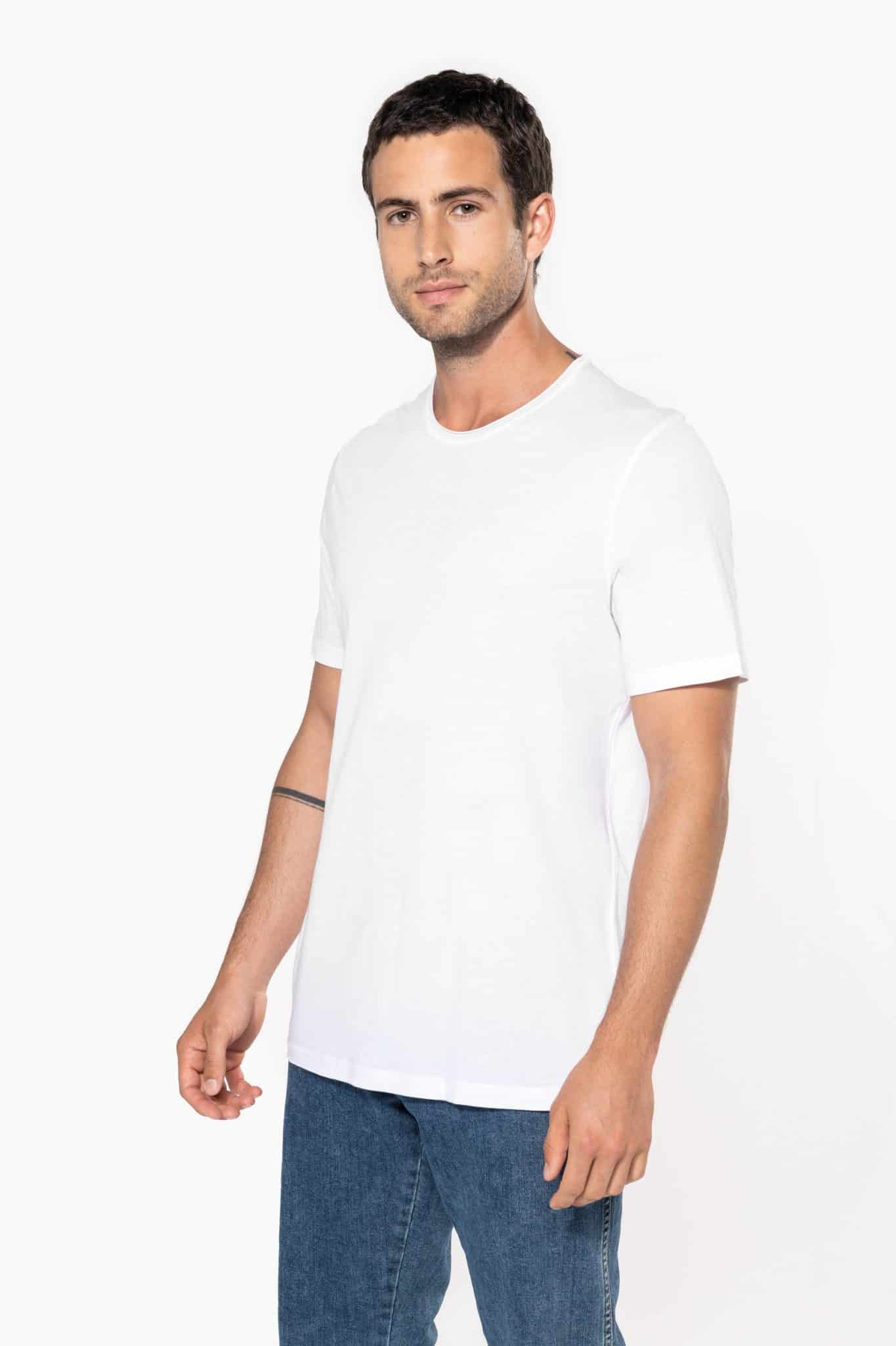 Miniature 1 pour T-shirt Bio col à bords francs manches courtes homme