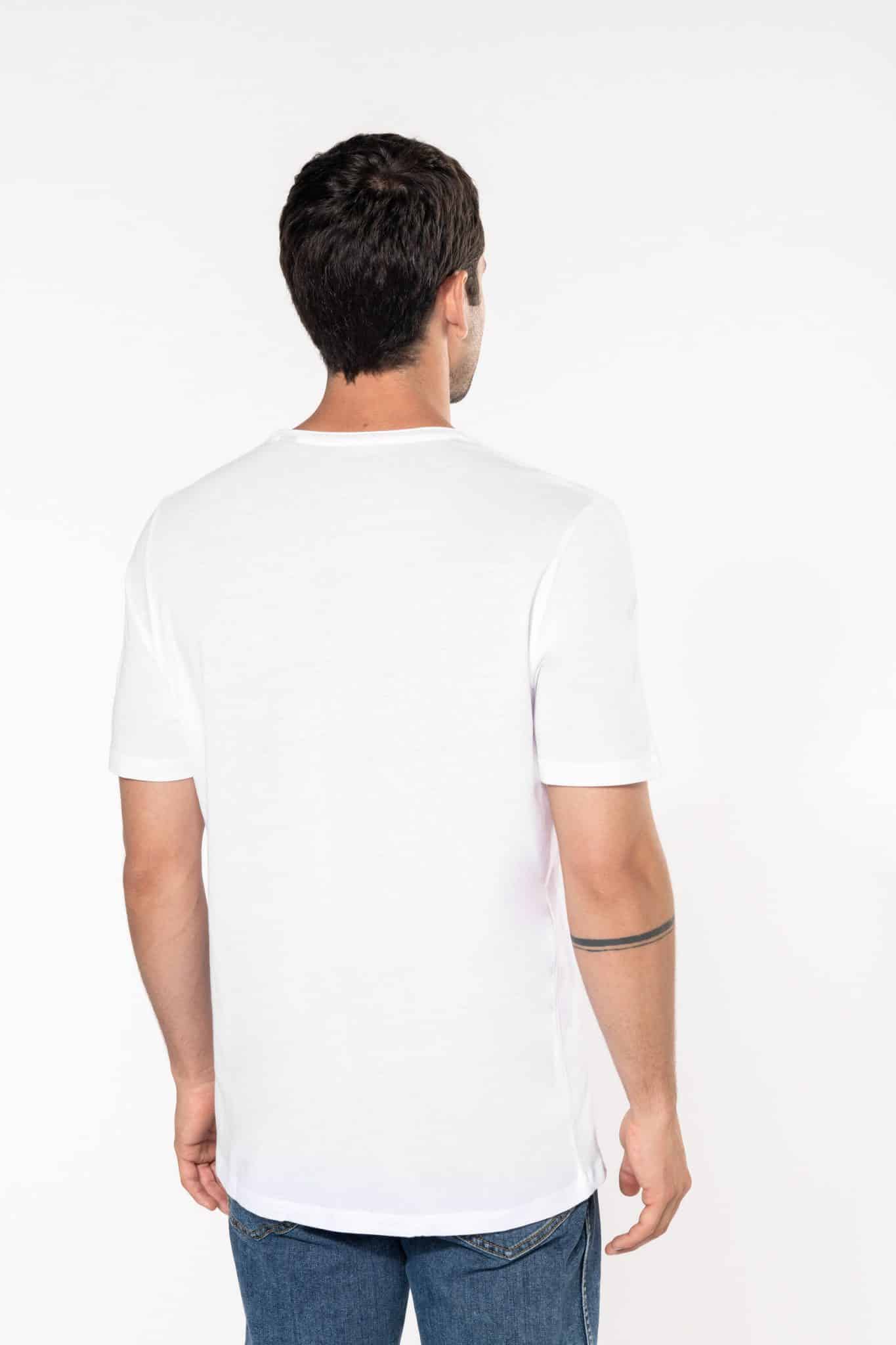 Miniature 2 pour T-shirt Bio col à bords francs manches courtes homme