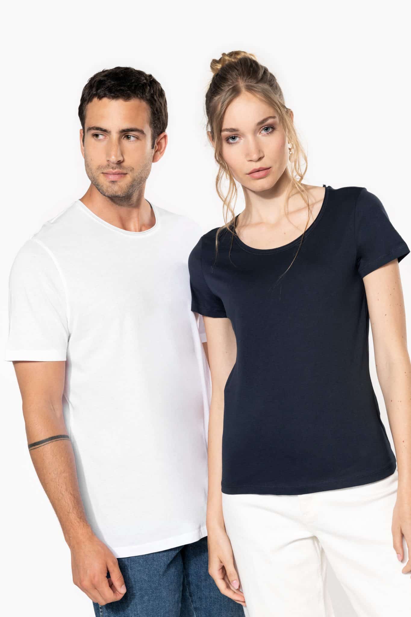 Miniature 4 pour T-shirt Bio col à bords francs manches courtes homme