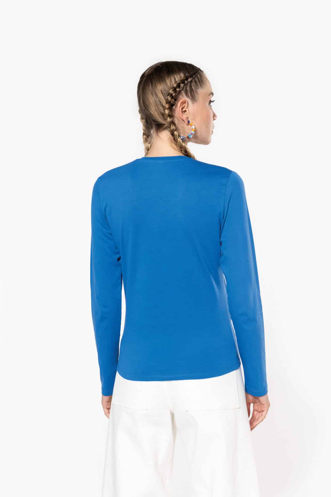 Miniature 2 pour T-shirt col V manches longues femme