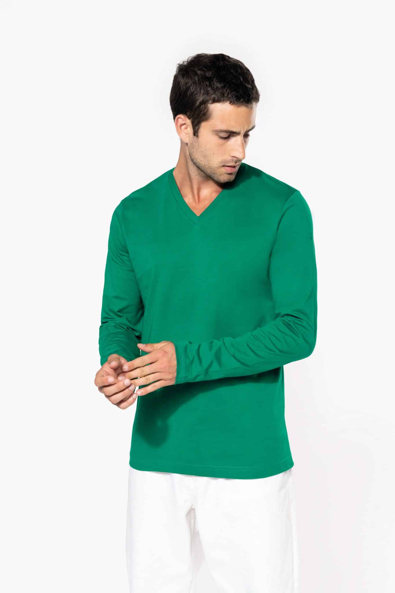 Miniature 1 pour T-shirt col V manches longues