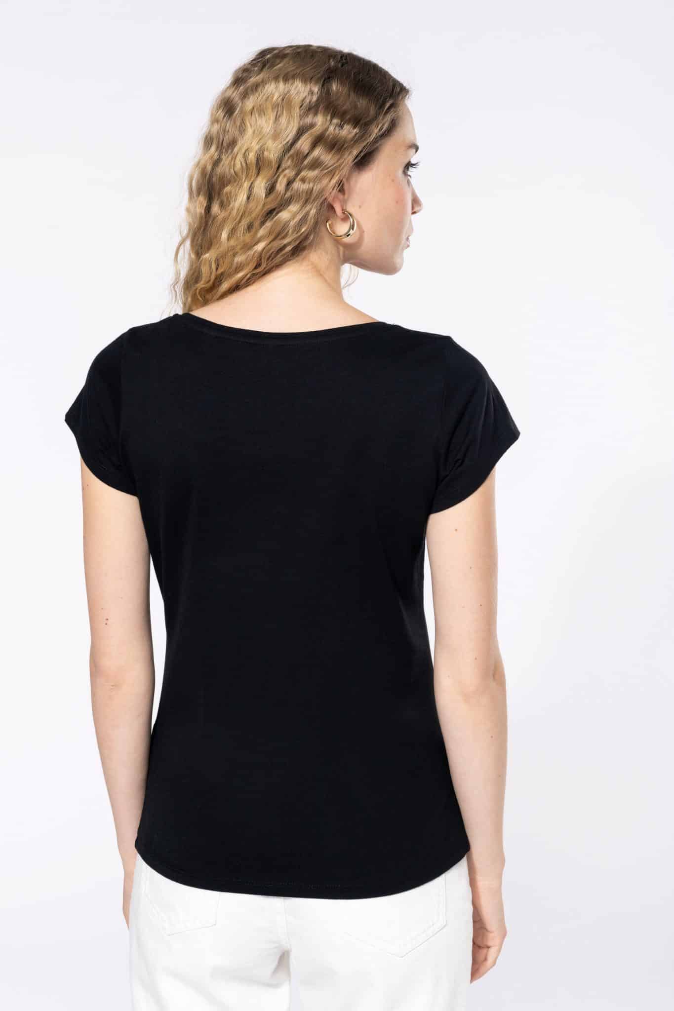 Miniature 2 pour T-shirt col bateau manches courtes femme