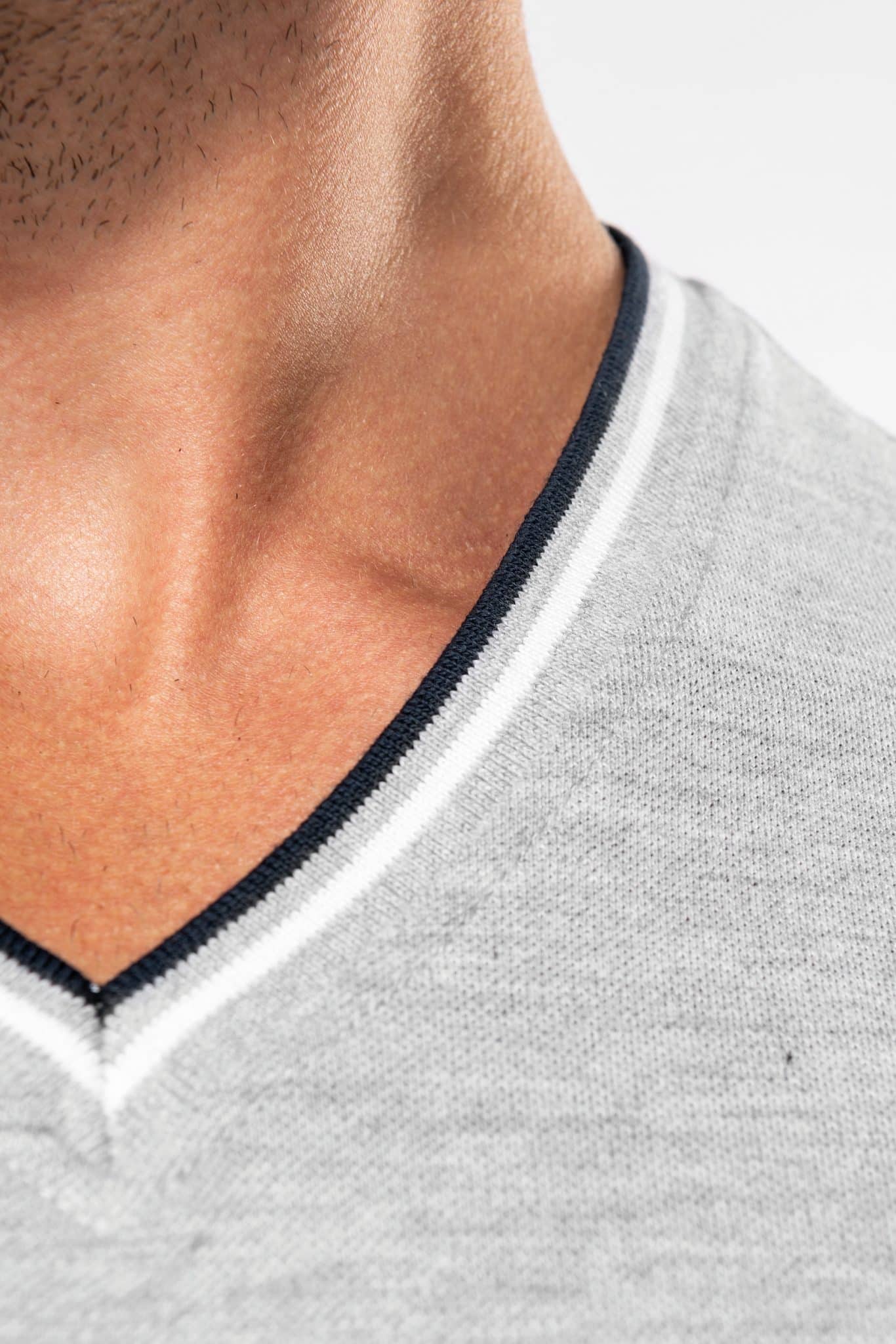 Miniature 6 pour T-shirt maille piquée col V homme