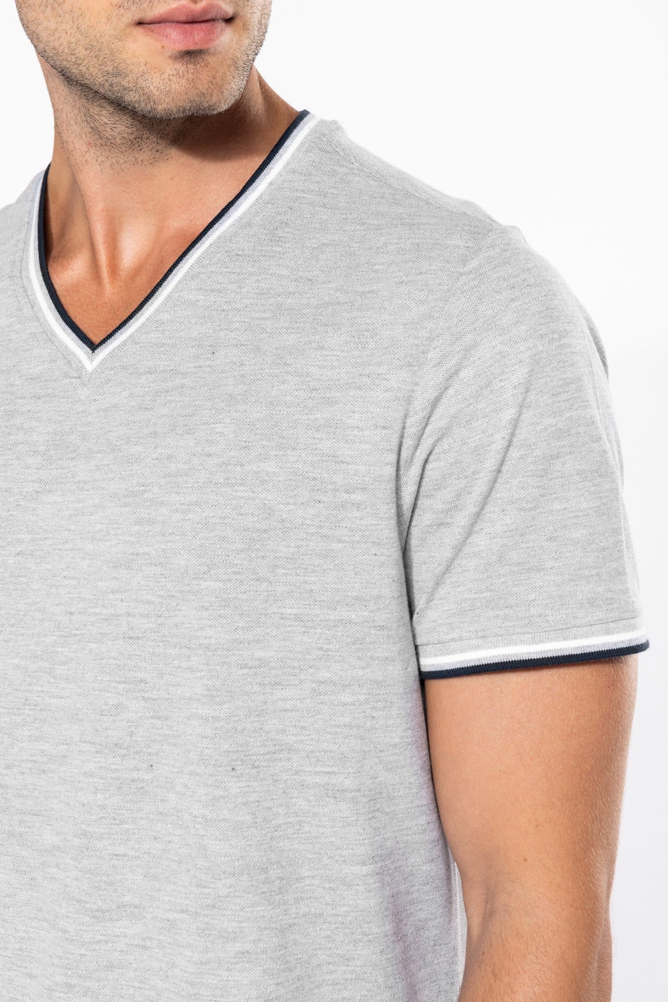 Miniature 7 pour T-shirt maille piquée col V homme