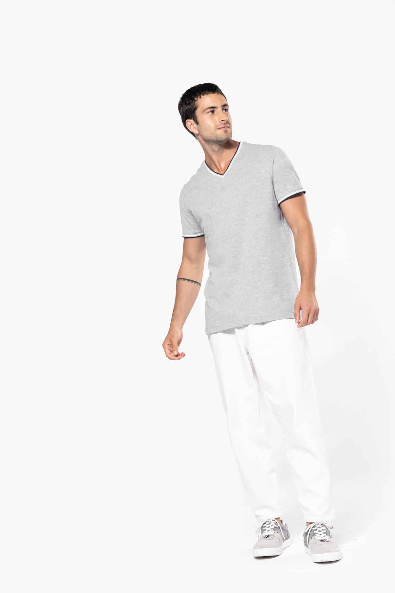 Miniature 3 pour T-shirt maille piquée col V homme