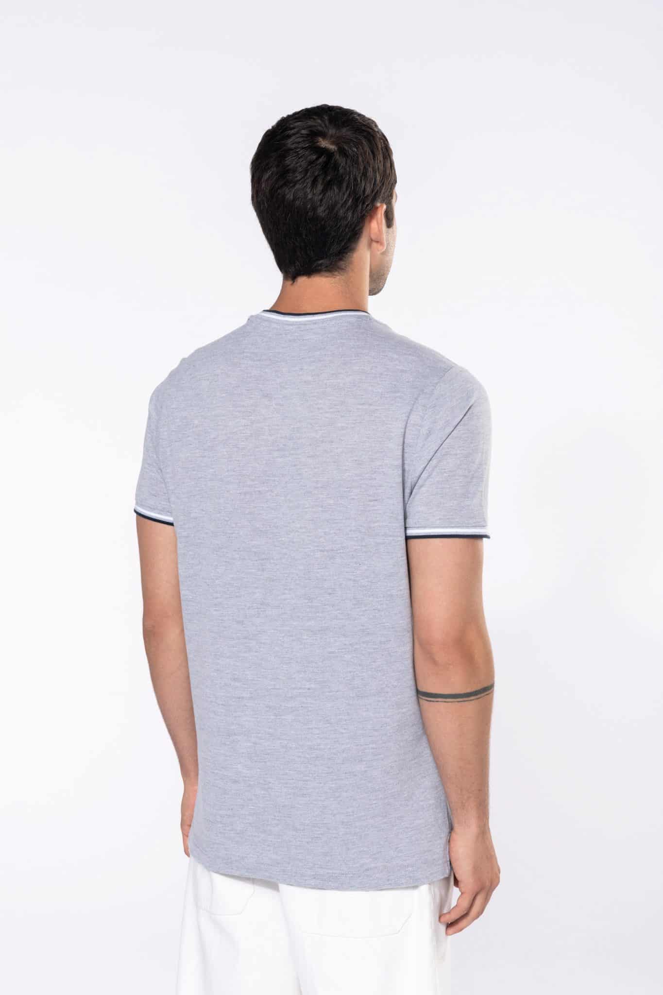Miniature 2 pour T-shirt maille piquée col V homme