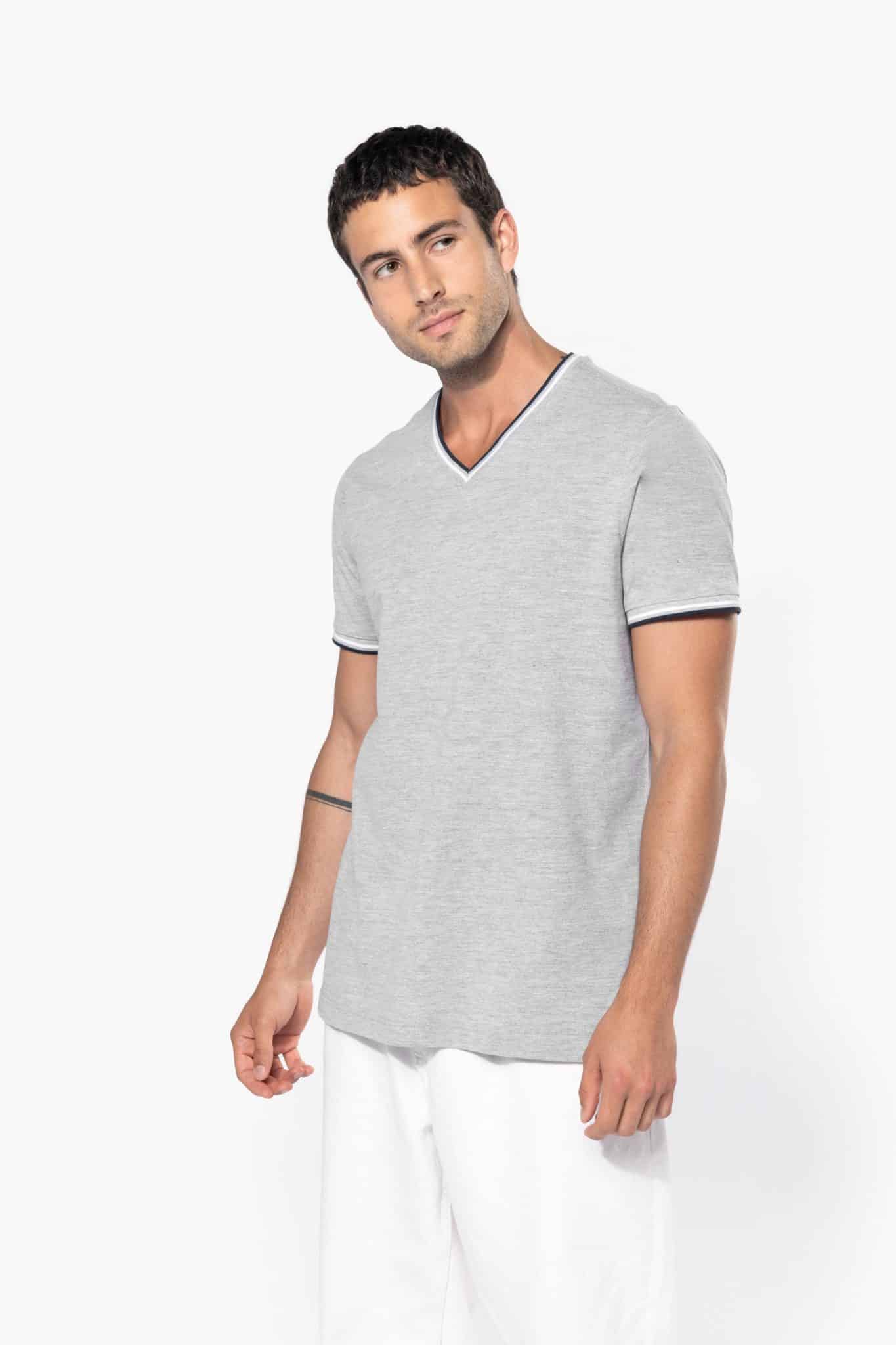 Miniature 1 pour T-shirt maille piquée col V homme