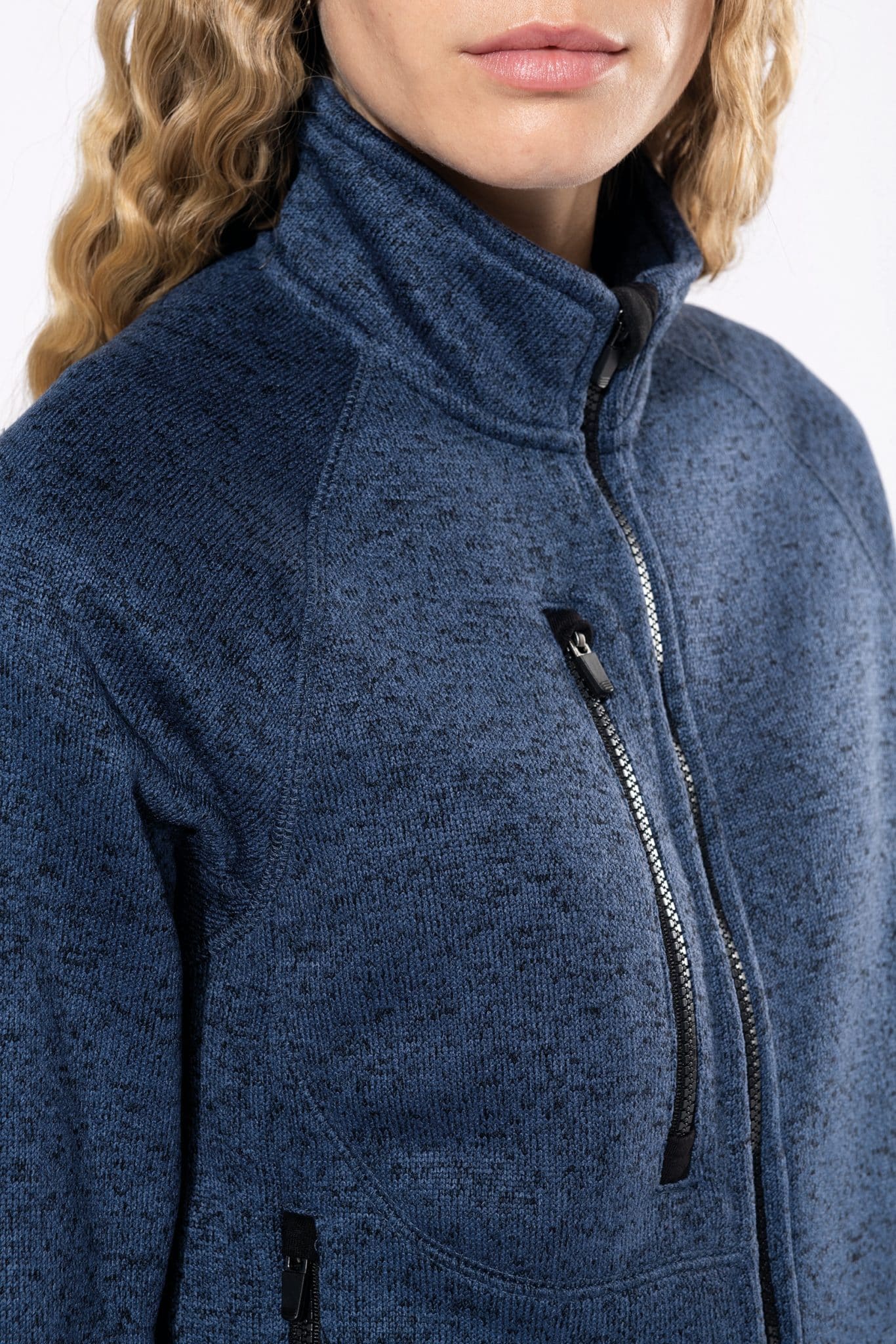Miniature 7 pour Veste zippée chinée femme