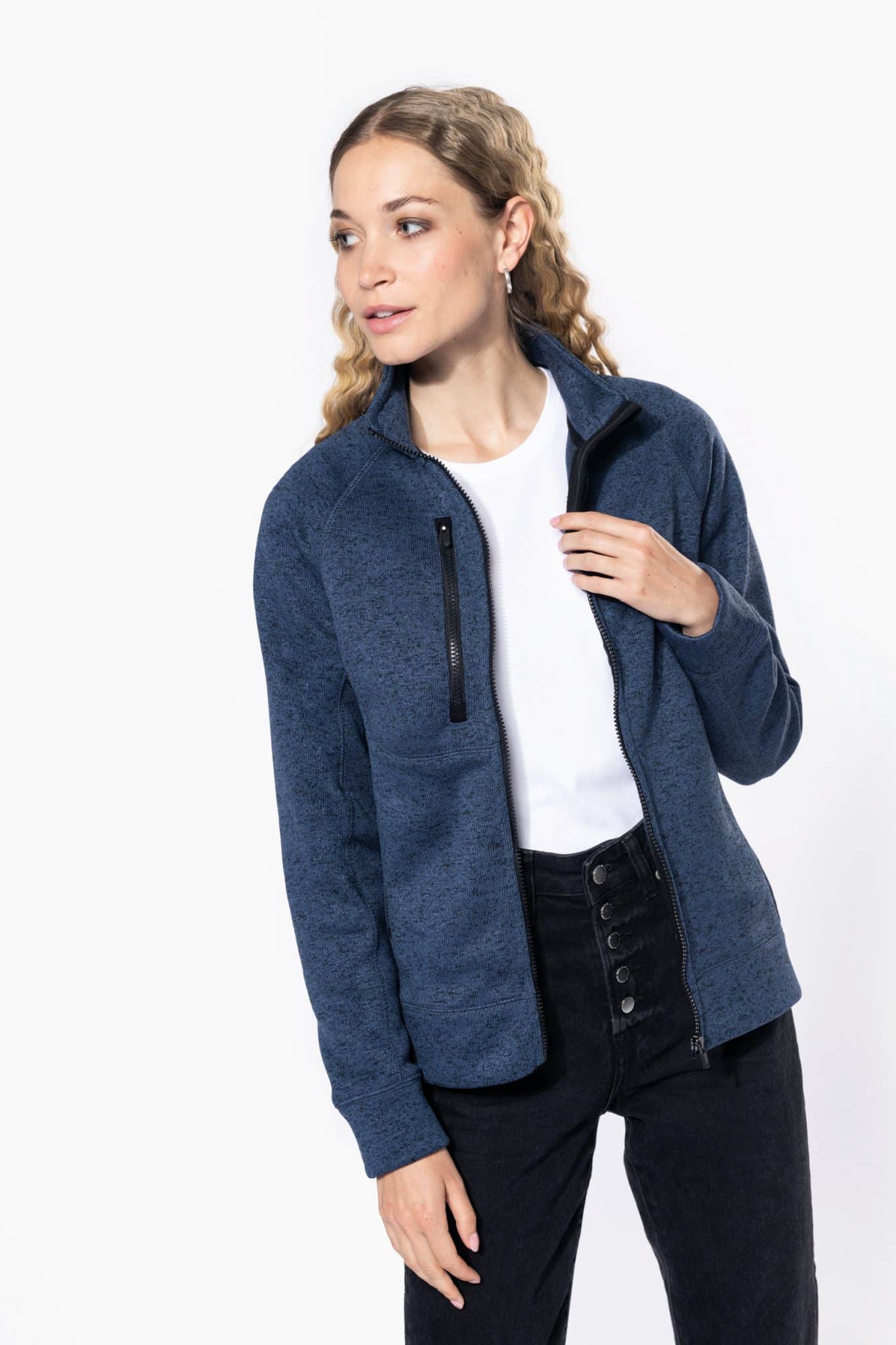 Miniature 3 pour Veste zippée chinée femme