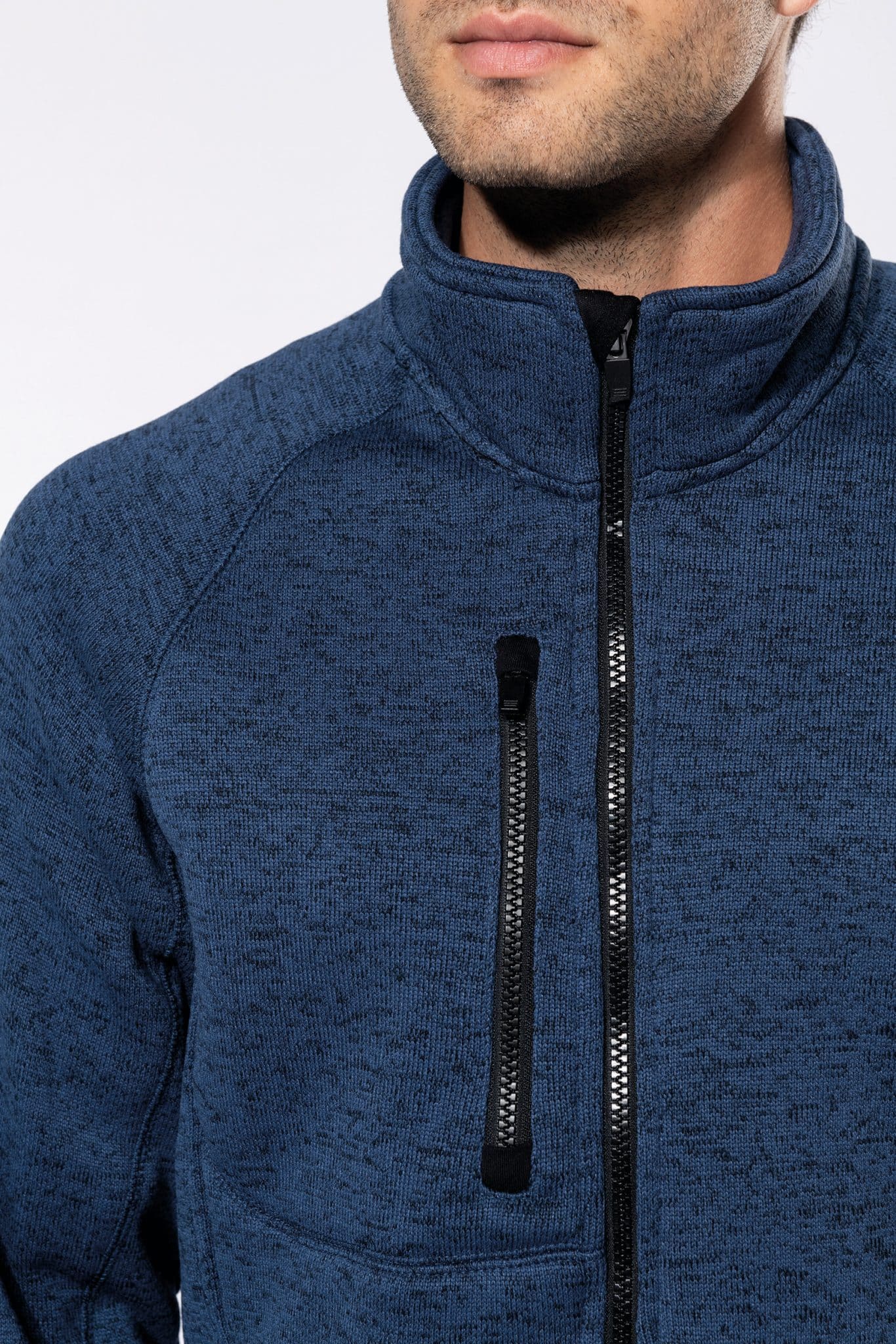 Miniature 7 pour Veste zippée chinée homme