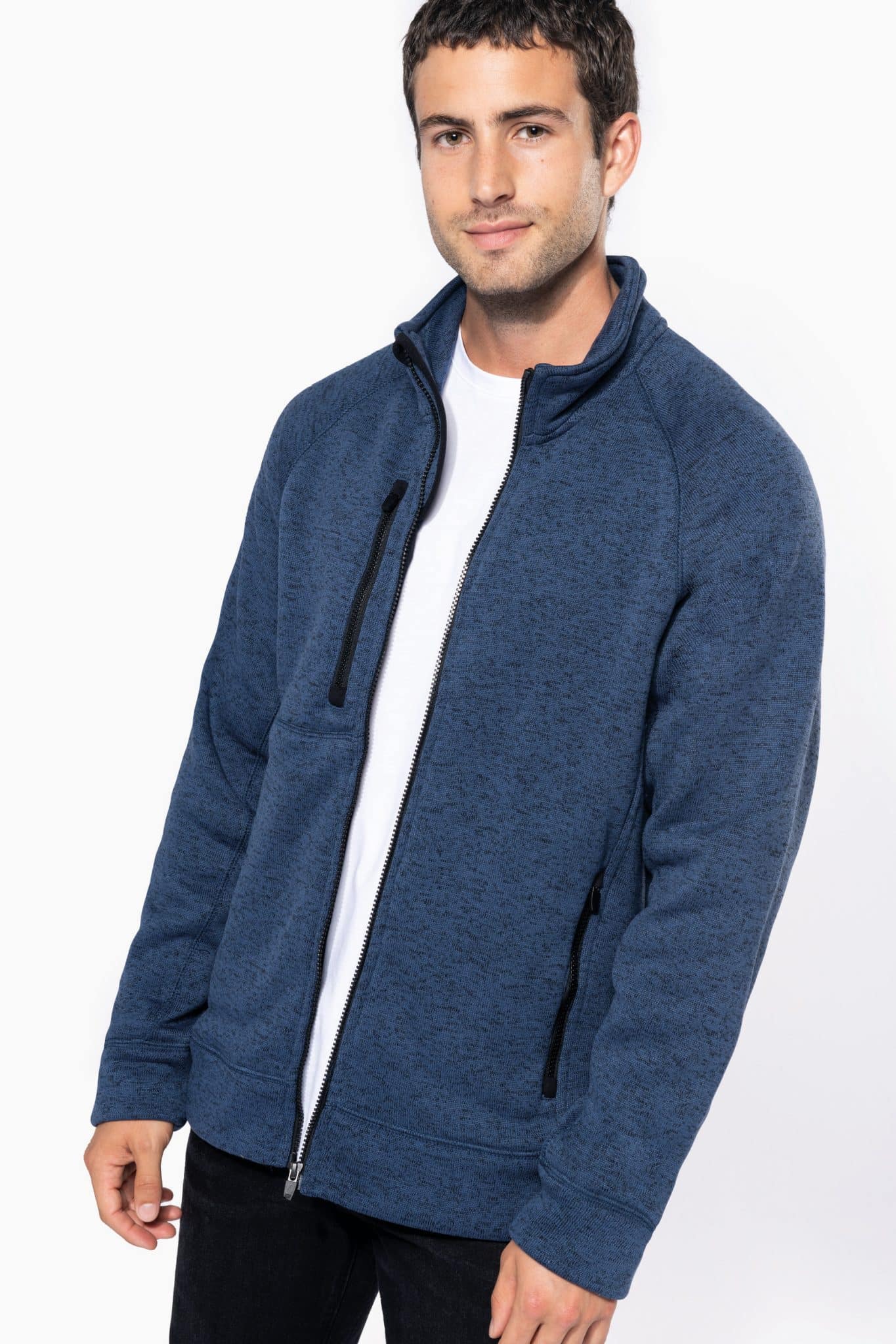Miniature 3 pour Veste zippée chinée homme