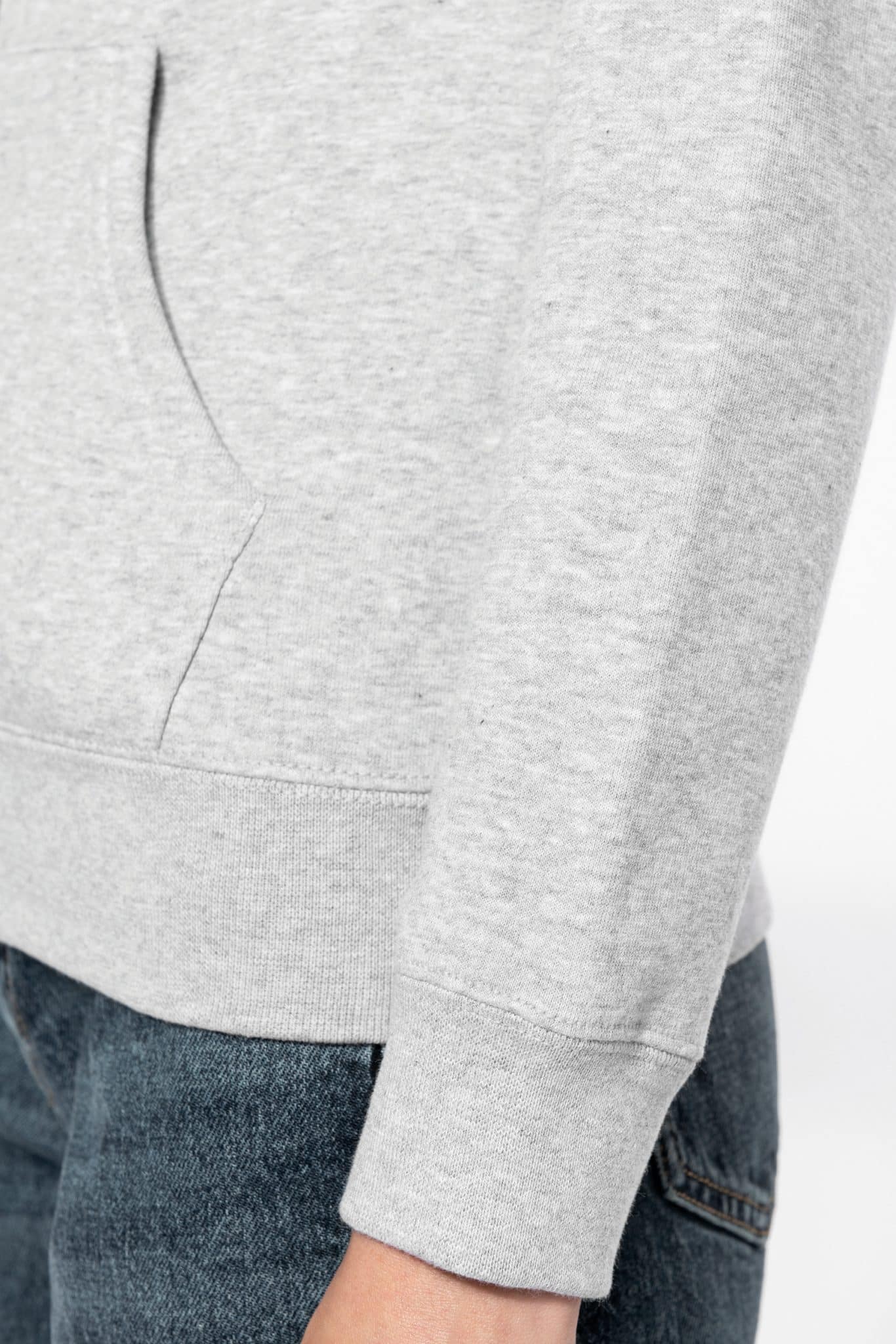 Miniature 8 pour Sweat-shirt zippé capuche contrastée femme