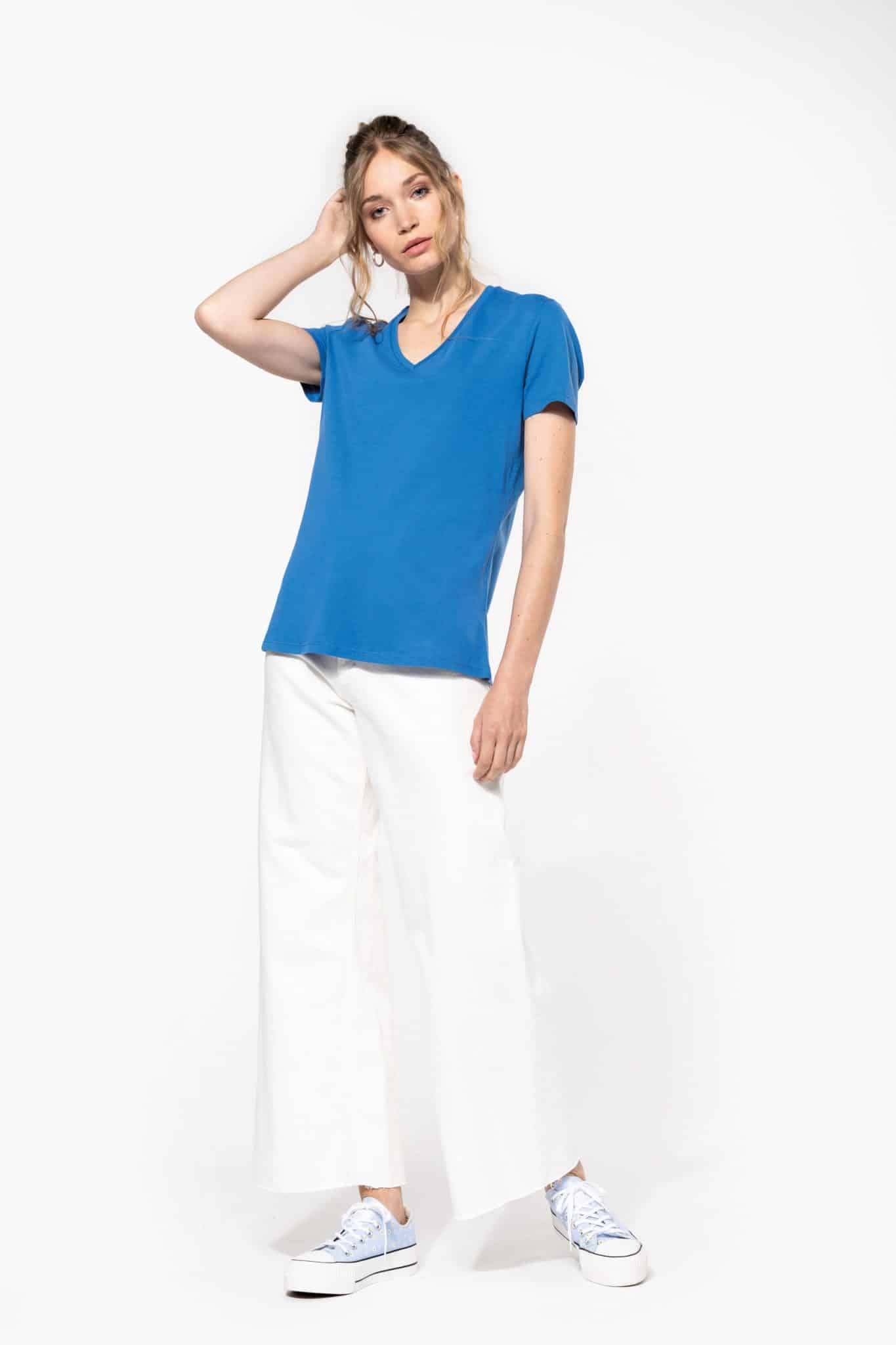 Miniature 3 pour T-shirt BIO150 IC col V femme
