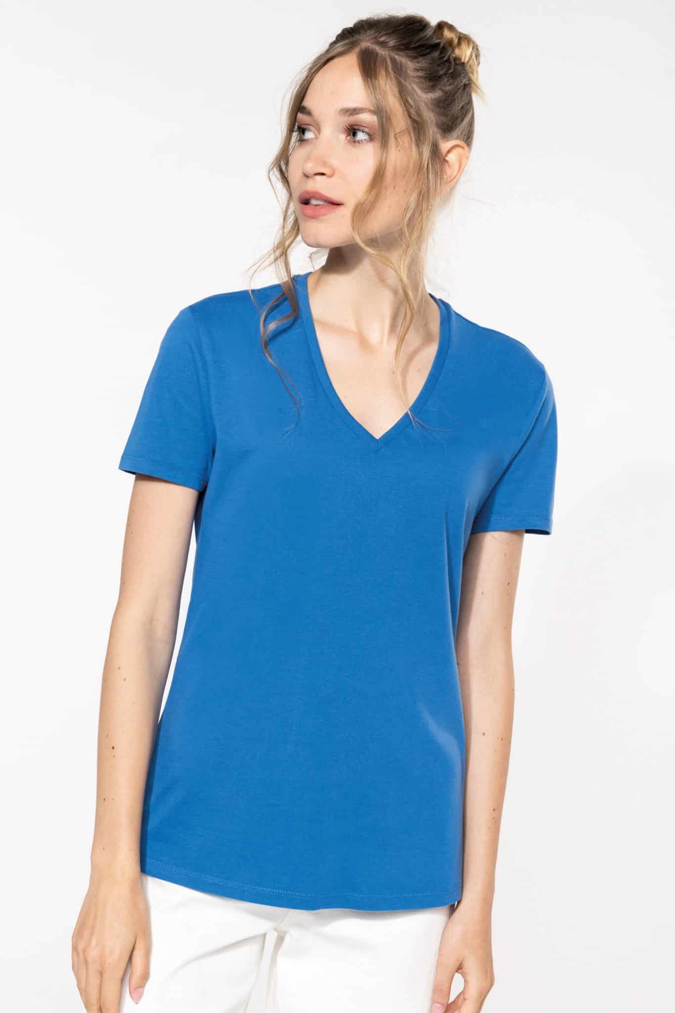 Miniature 1 pour T-shirt BIO150 IC col V femme