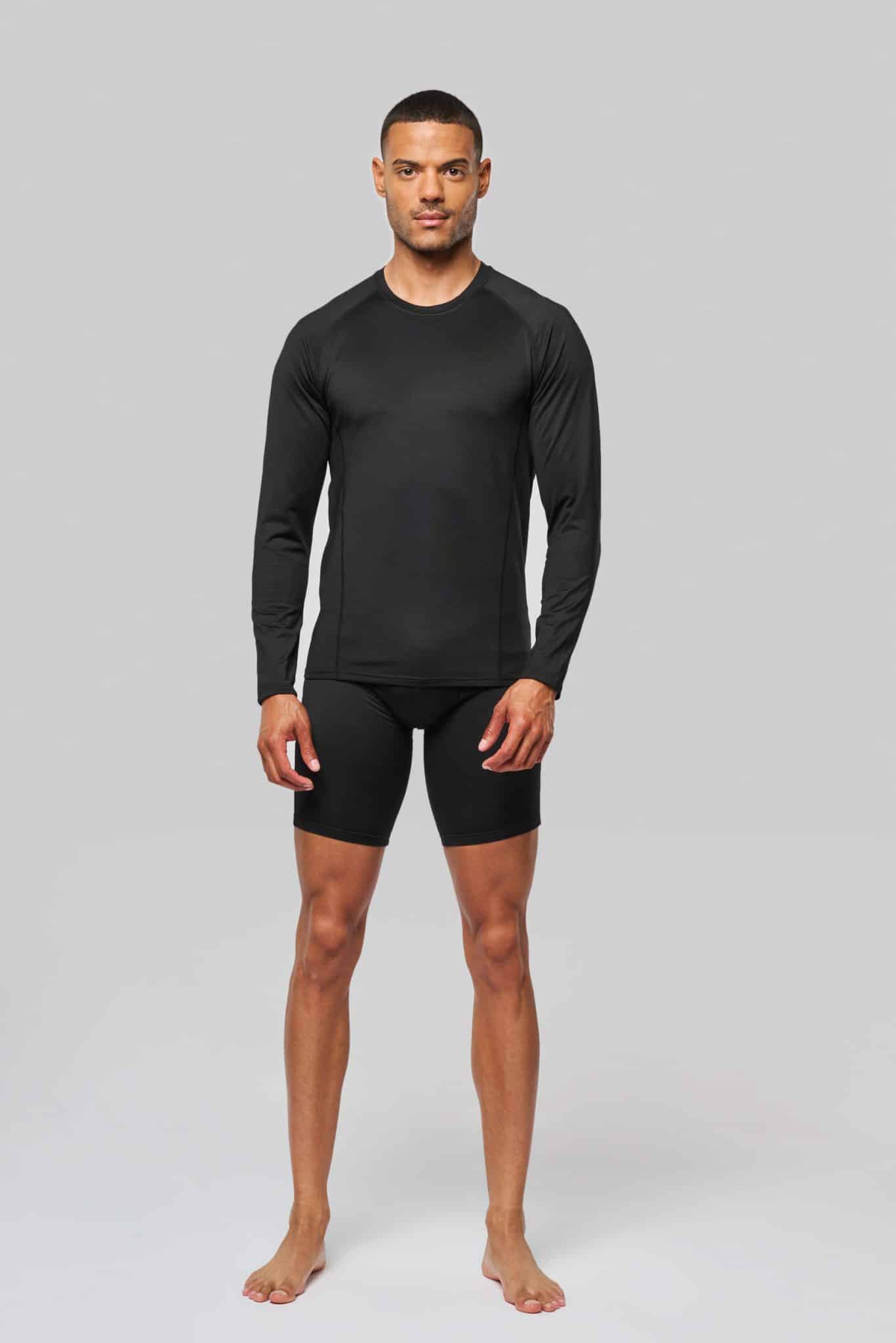 Miniature 20 pour T-shirt double peau sport manches longues unisexe