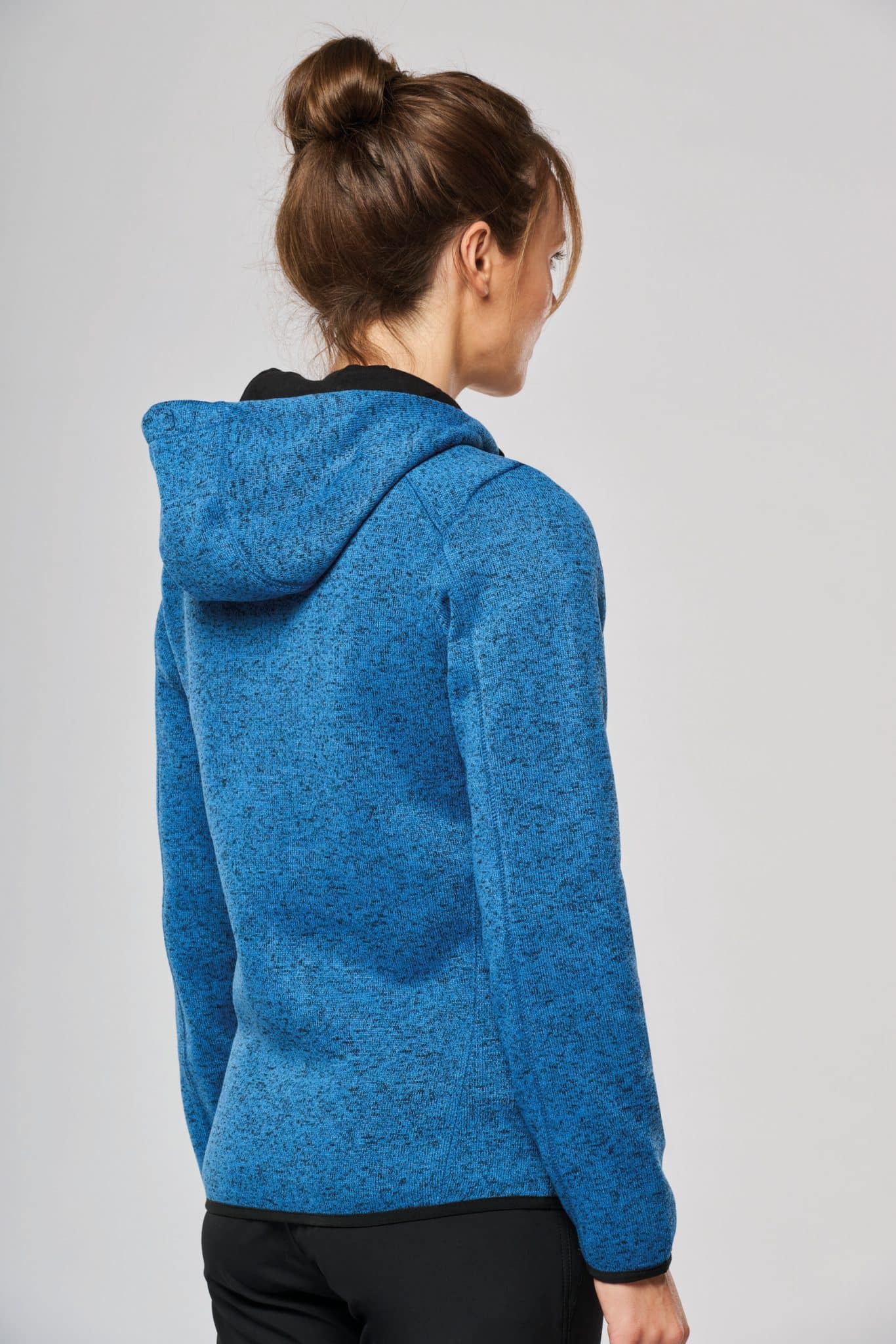 Miniature 2 pour Veste à capuche chinée femme