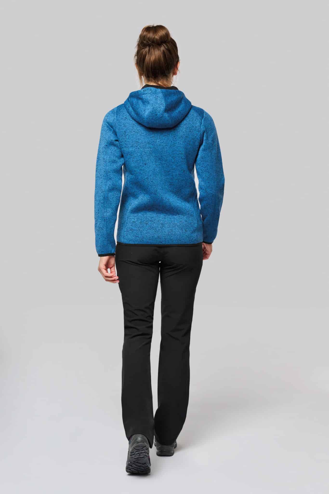 Miniature 4 pour Veste à capuche chinée femme
