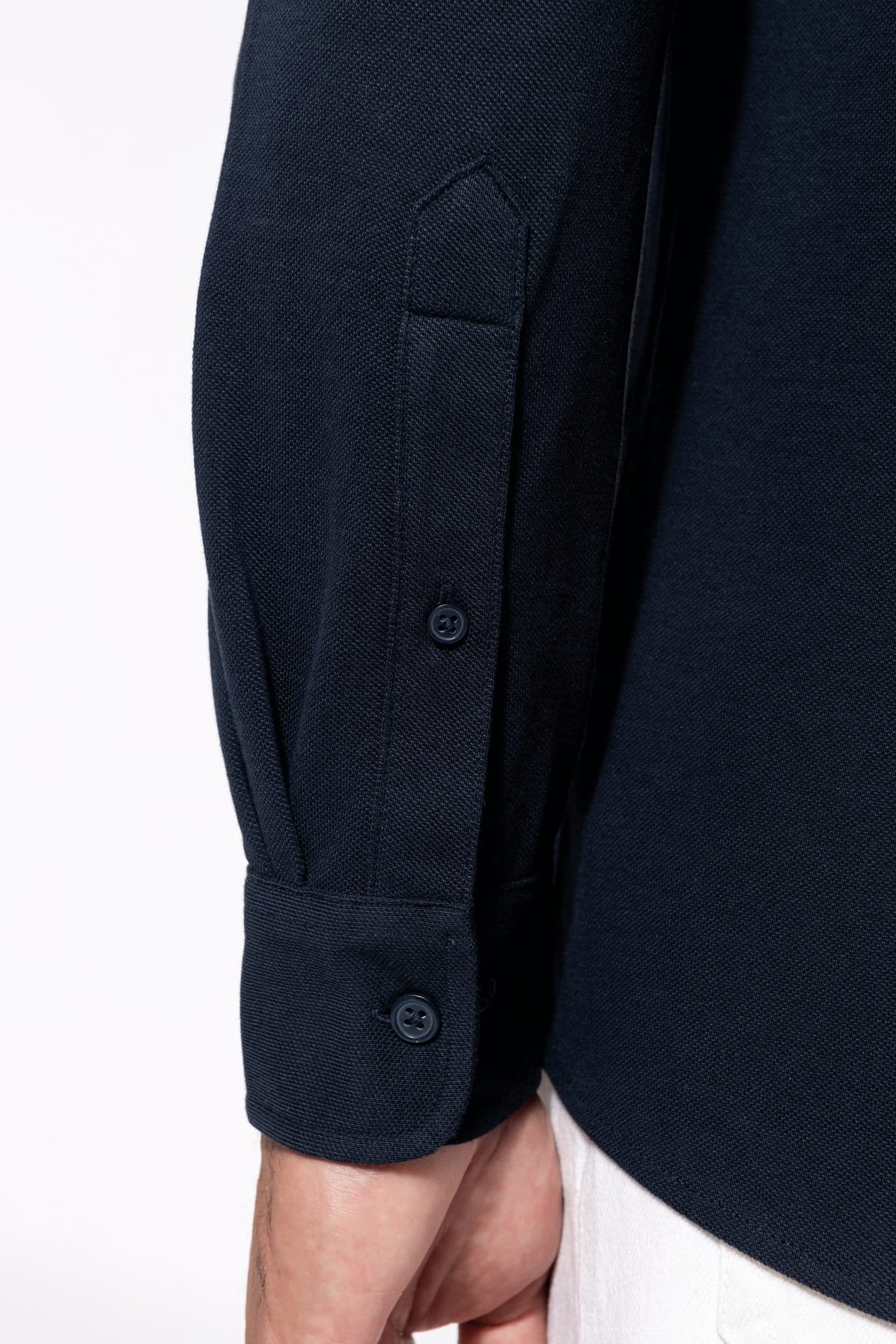 Miniature 6 pour Chemise maille piquée manches longues