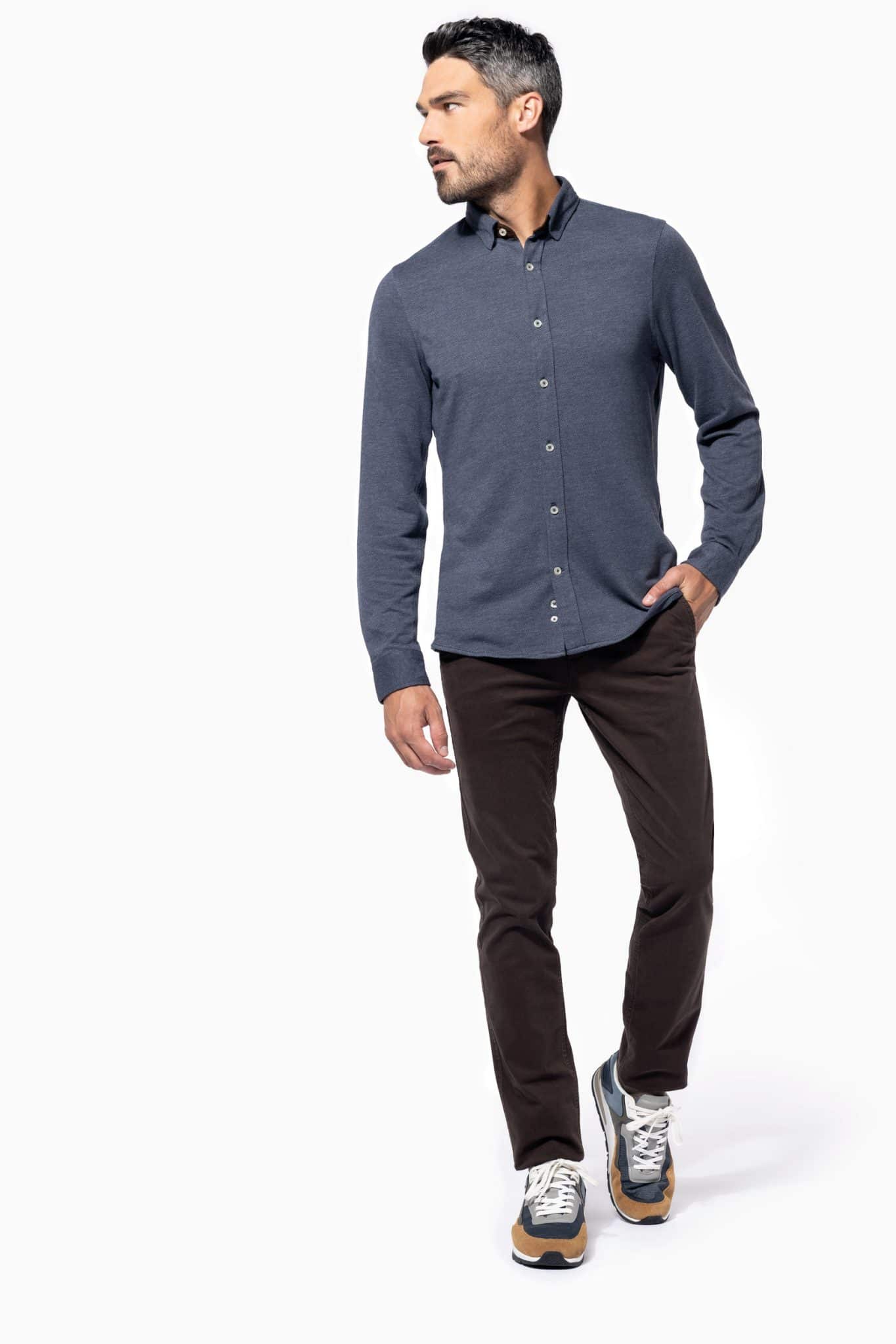 Miniature 4 pour Chemise jacquard manches longues