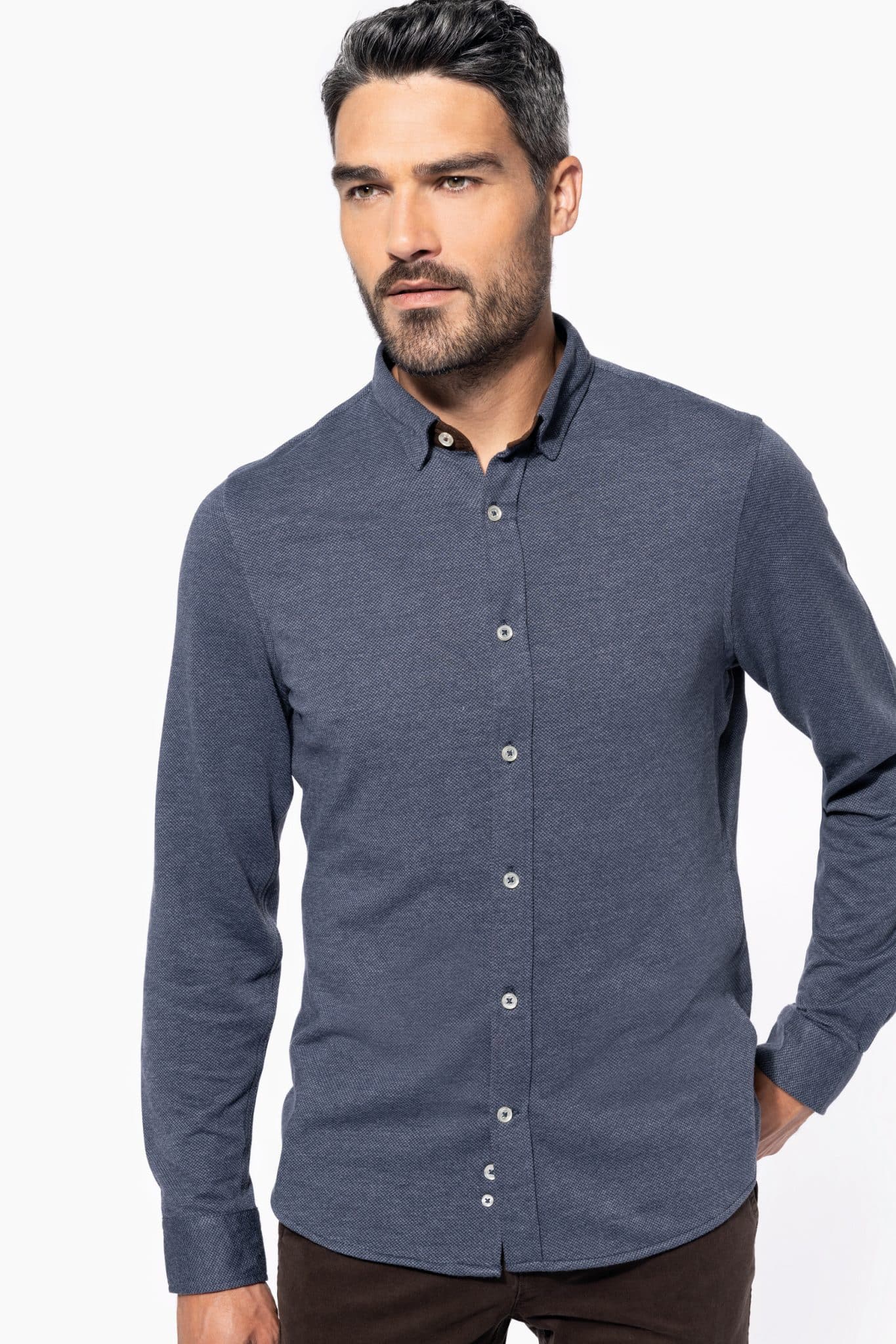 Miniature 1 pour Chemise jacquard manches longues