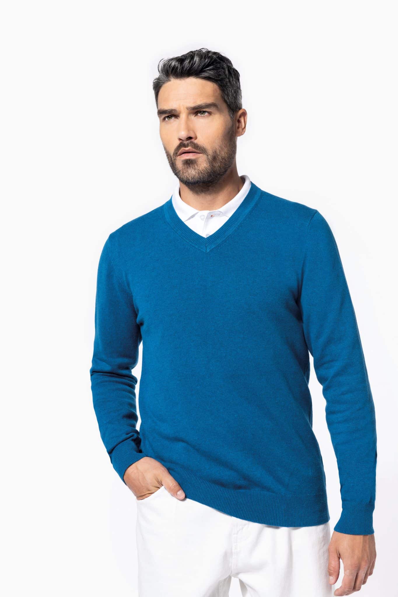 Miniature 1 pour Pullover premium col V
