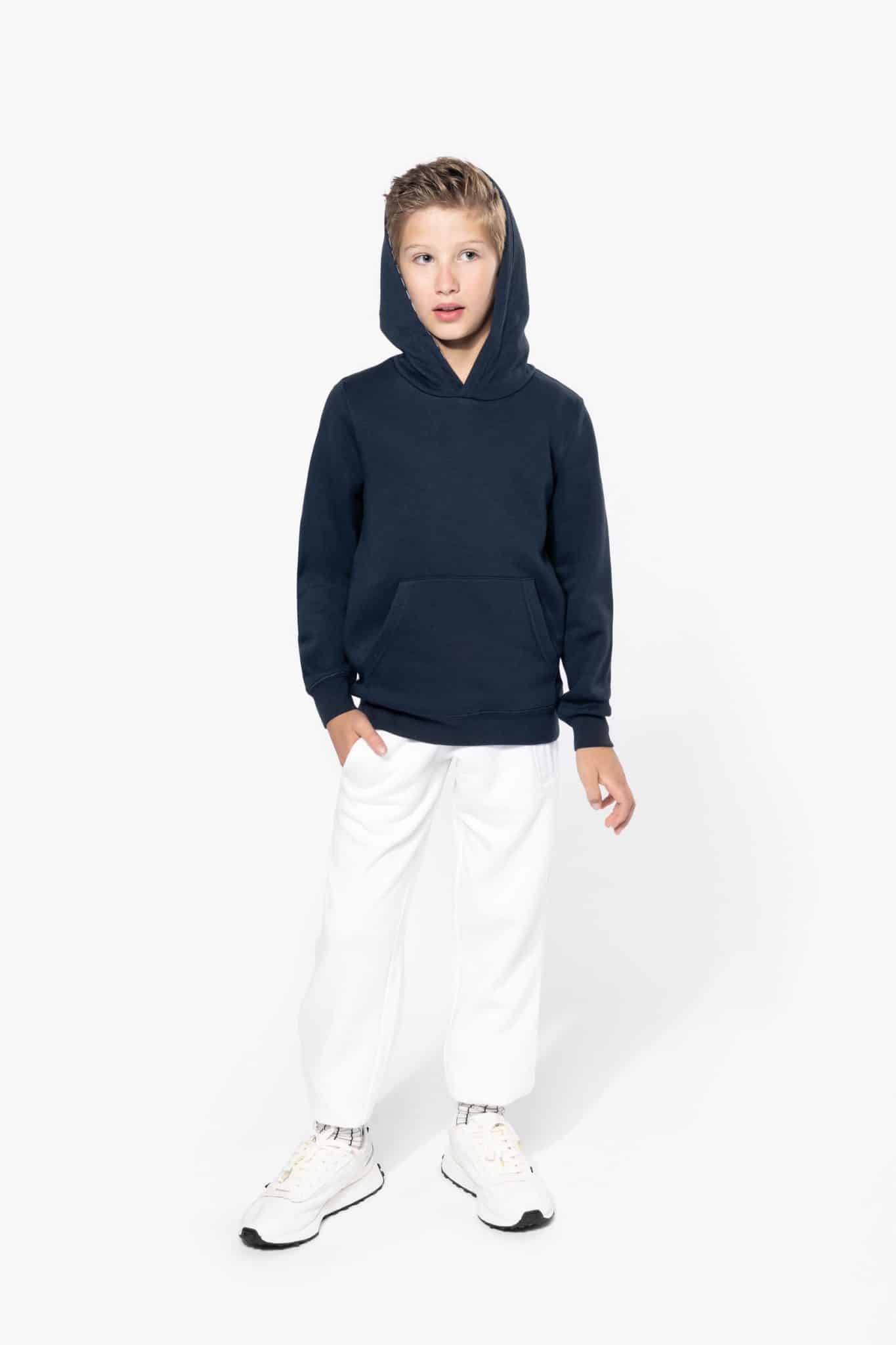 Miniature 5 pour Sweat-shirt à capuche contrastée à motifs enfant unisexe