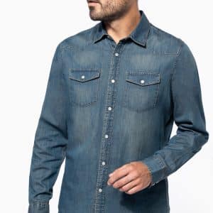Visuel Chemise denim manches longues